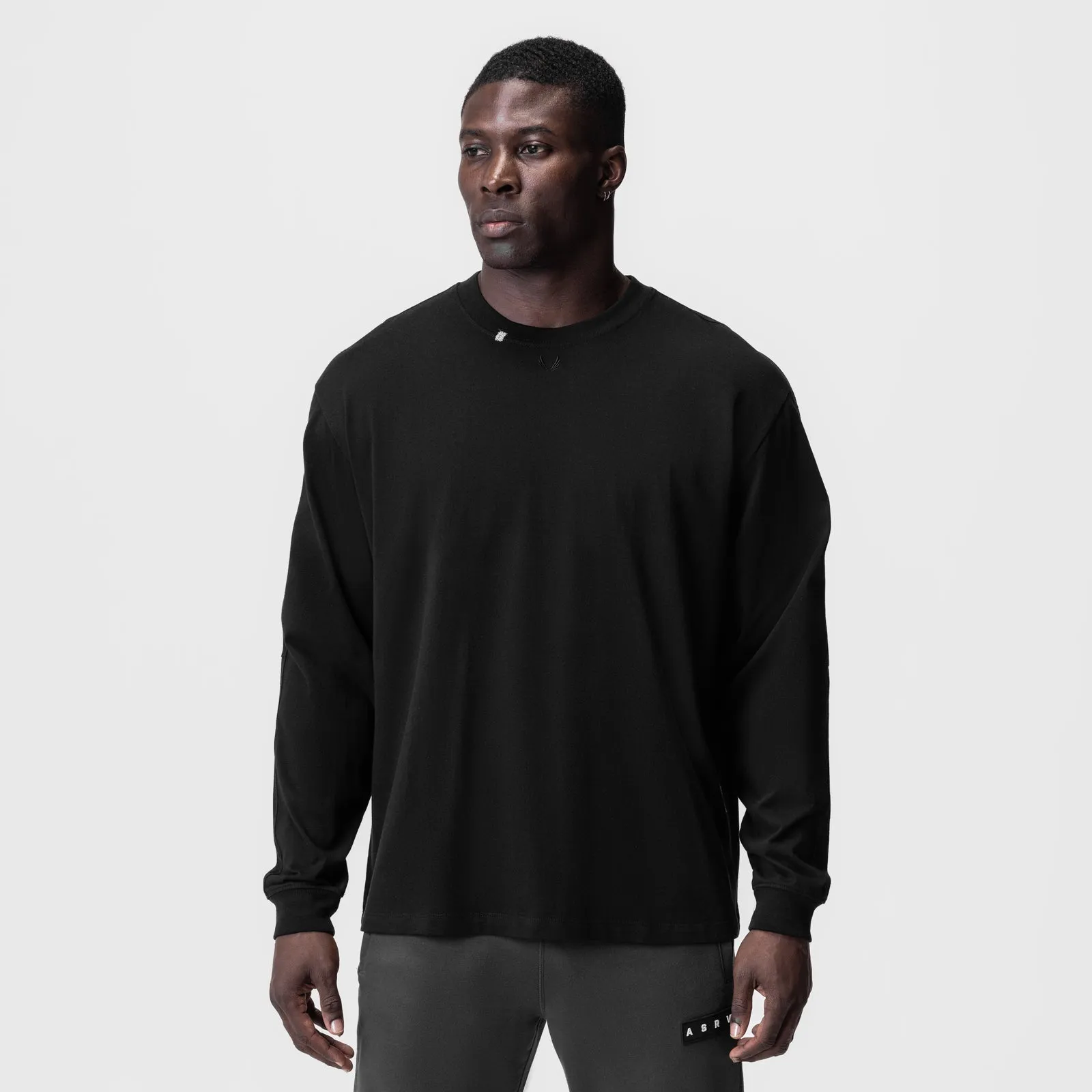 Premium Chiffon 0851. Tech Essential? Relaxed Long Sleeve - Black/Black "OTWR"