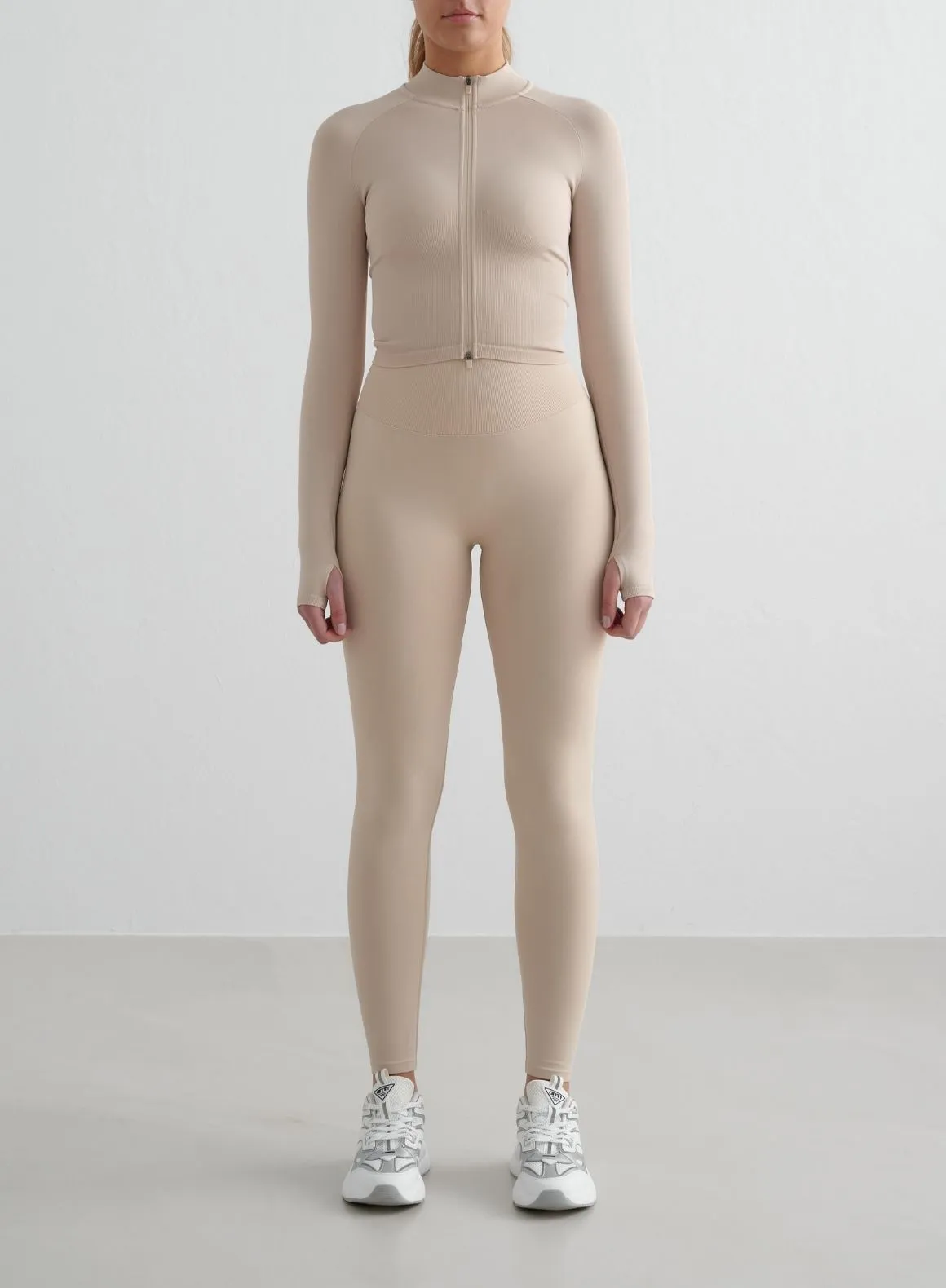 Actress Clay Shape Seamless Zip Jacket