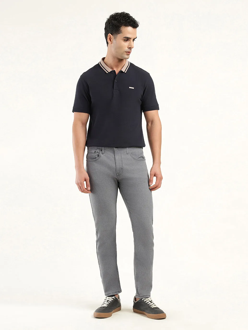 Everyday Wear All Round Wear Men's 512 Charcoal Grey Slim Tapered Fit Mid Rise Jeans