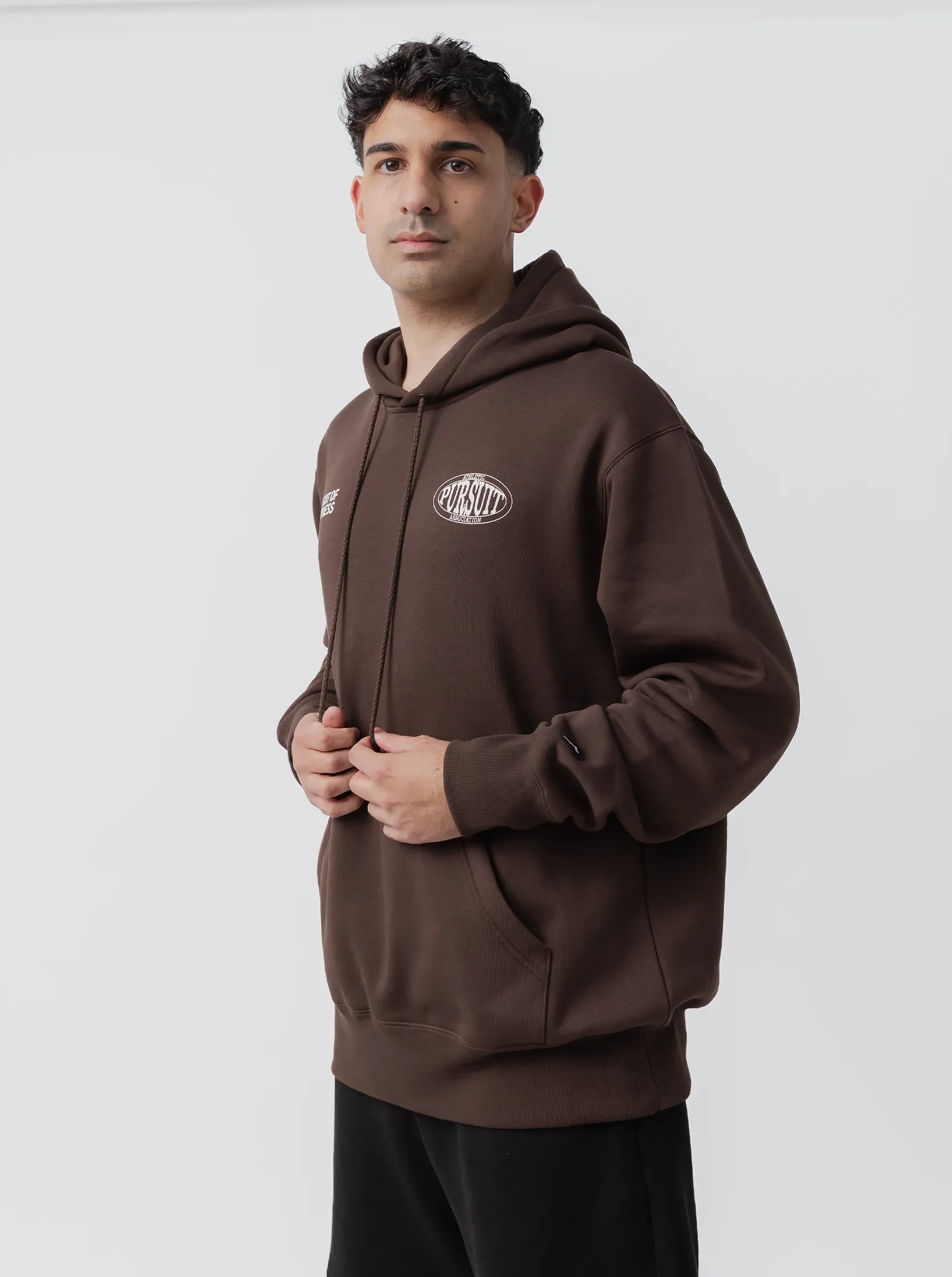 Athletic Heavyweight Pullover in Umber Ribbed Hemming Faded Wash Effect