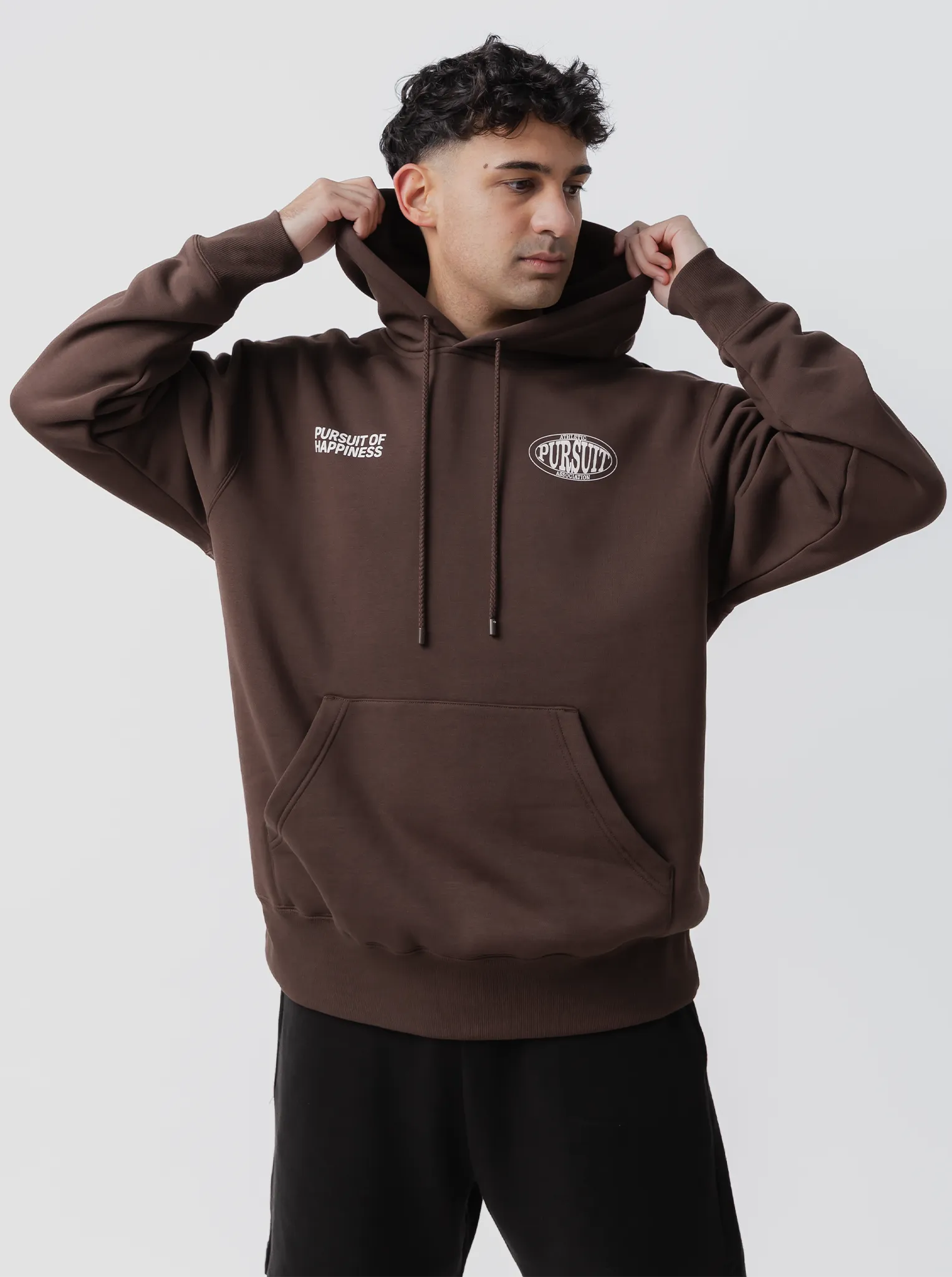 Compact Weave Snowboarding wear Athletic Heavyweight Pullover in Umber