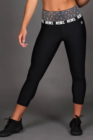 Crystal Couture High Rise Capri in Glam - Special Order Postpartum Fit Daily Routine