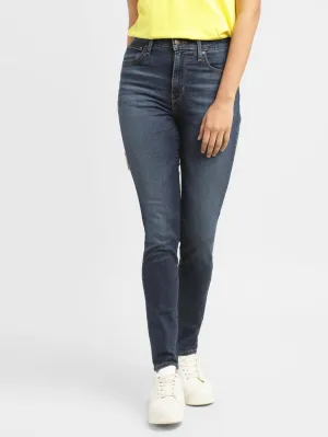 Seamless Pocket Design clean design Women's 721 Blue Skinny Fit High Rise Jeans