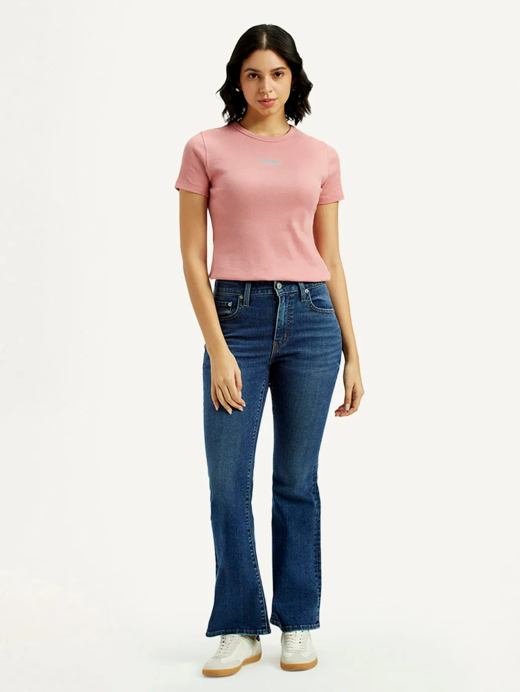 Women's 726 Dark Indigo Flared Fit High Rise Jeans Traveler Gear Sustainable Anti Pilling Technology