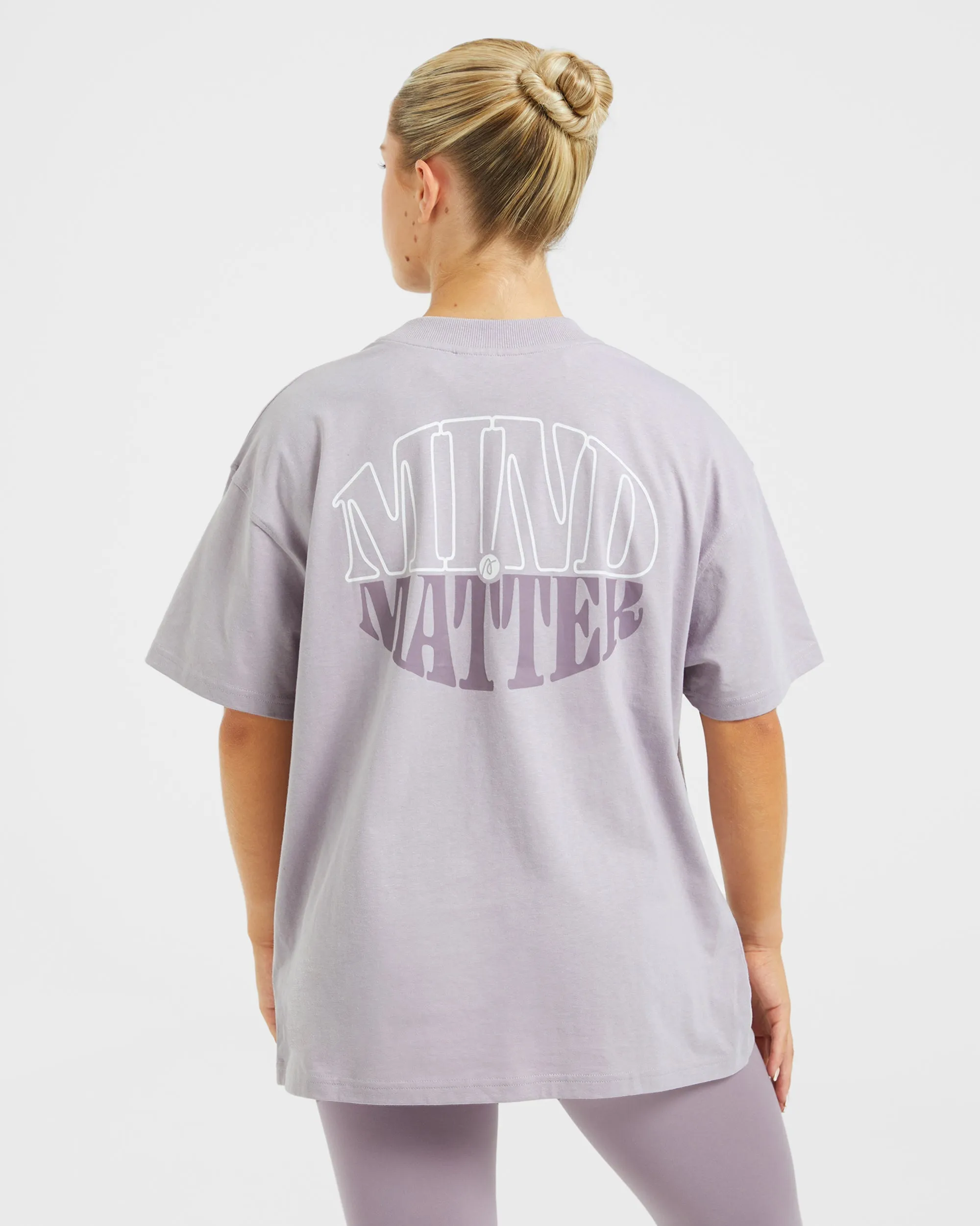 Flex Foam Inserts Long Use Mind Over Matter Oversized T Shirt - Purple Fade Resistant Dye Process