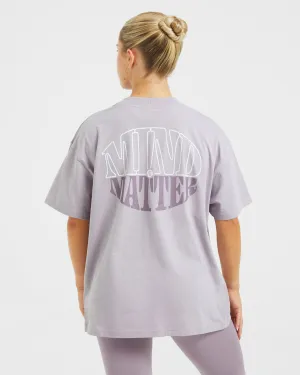 Flex Foam Inserts Long Use Mind Over Matter Oversized T Shirt - Purple Fade Resistant Dye Process