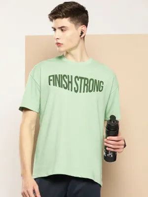 Alcis Men Typography Printed Dry Tech T-shirt QuickReleaseClosure