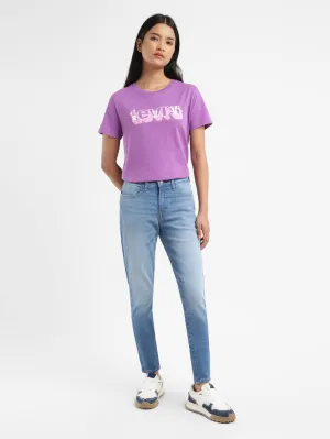 Women's 710 Blue Skinny Fit Mid Rise Jeans Everyday Outdoor Enthusiast Vibrant Festival Outfit Minimalist Style