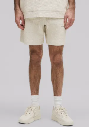 Modern Cut Sleepwear Textured Double-Knit Cotton Short 7"