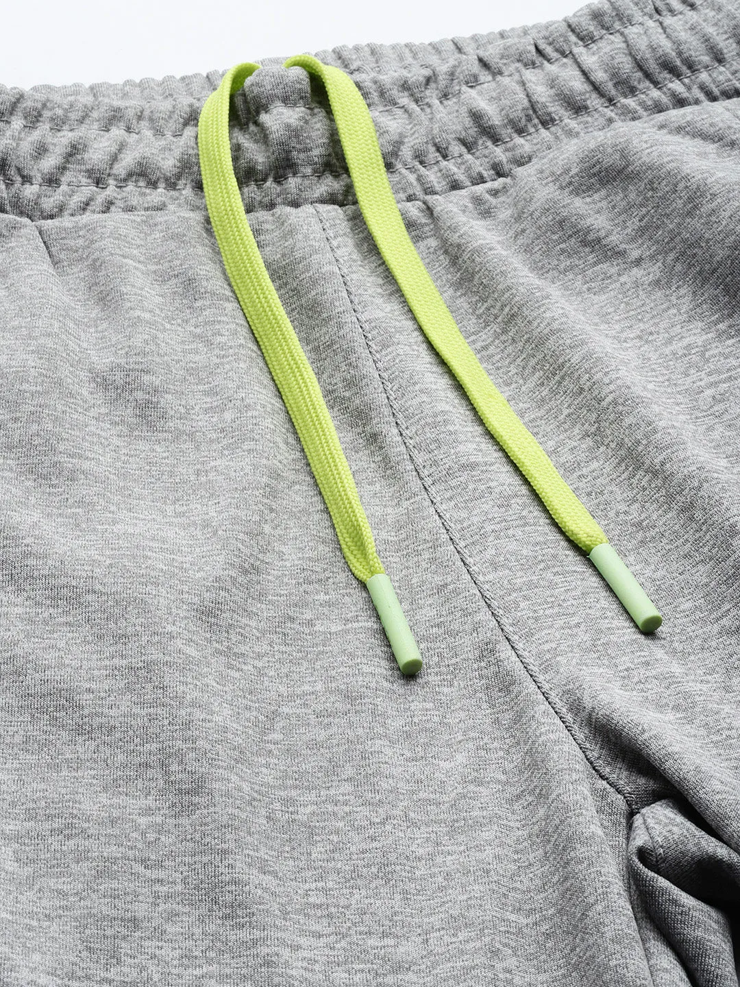Alcis Men Grey Melange Solid Slim Fit Track Pants Anti Pilling