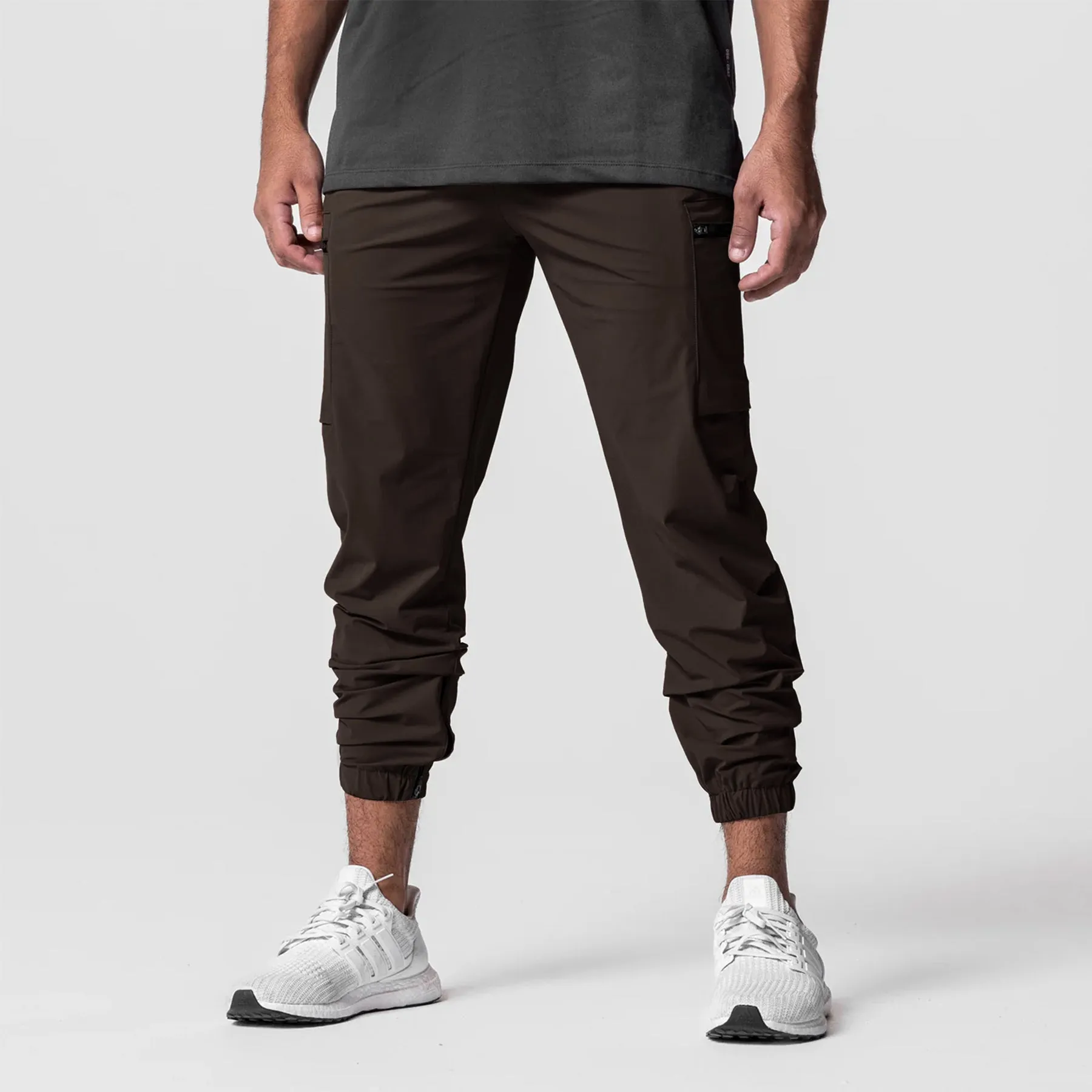 Basic Stretch ElasticCuffs 0656. Tetra-Lite? Standard Zip Jogger - Dark Earth