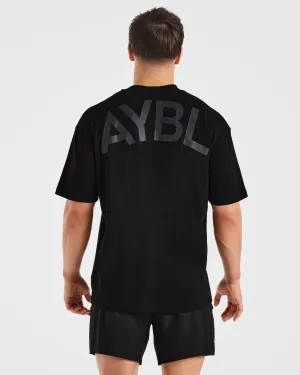 PocketDetail Essential Oversized T Shirt - Black