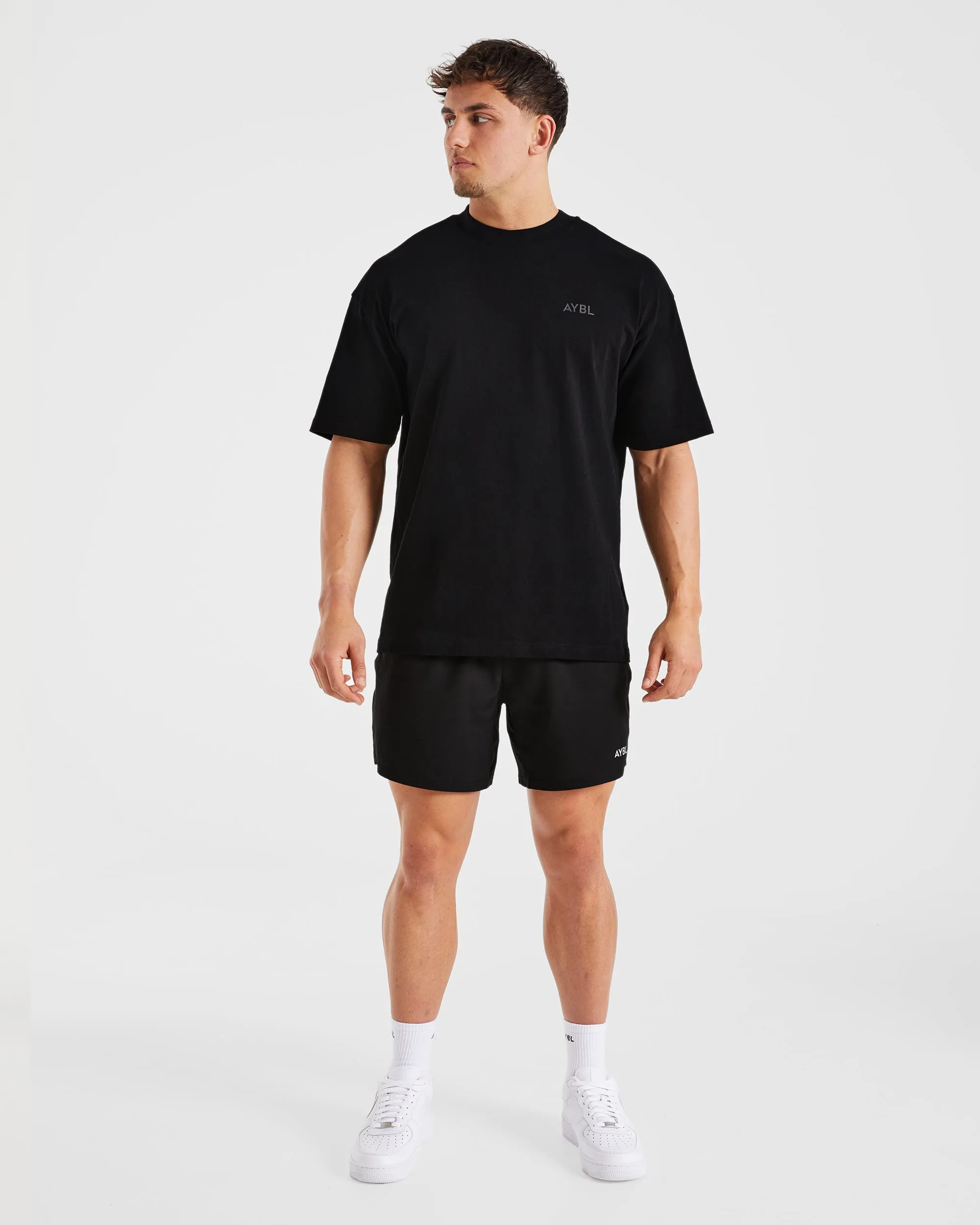 Essential Oversized T Shirt - Black Short sleeved breeziness Sun Protection