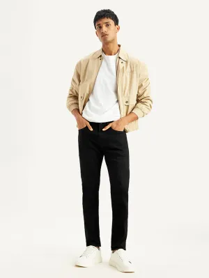 Men's 512 Black Slim Tapered Fit Mid Rise Jeans Fashion Focus Subtle design