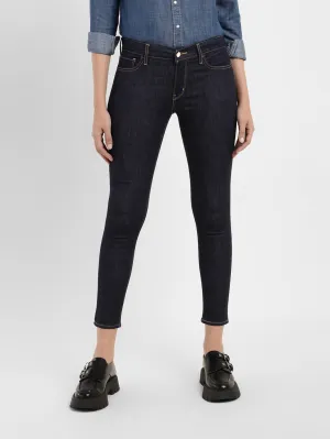 Women's 710 Blue Skinny Fit Mid Rise Jeans Quick Dry Fabric City Walk Bold Look