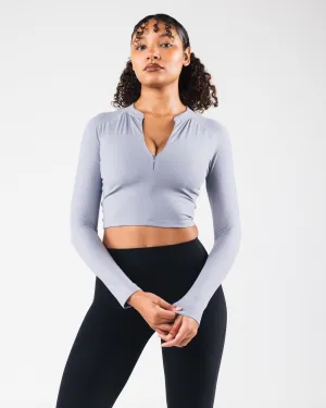 KDM LS Zip Bra - Mist Workout clothes