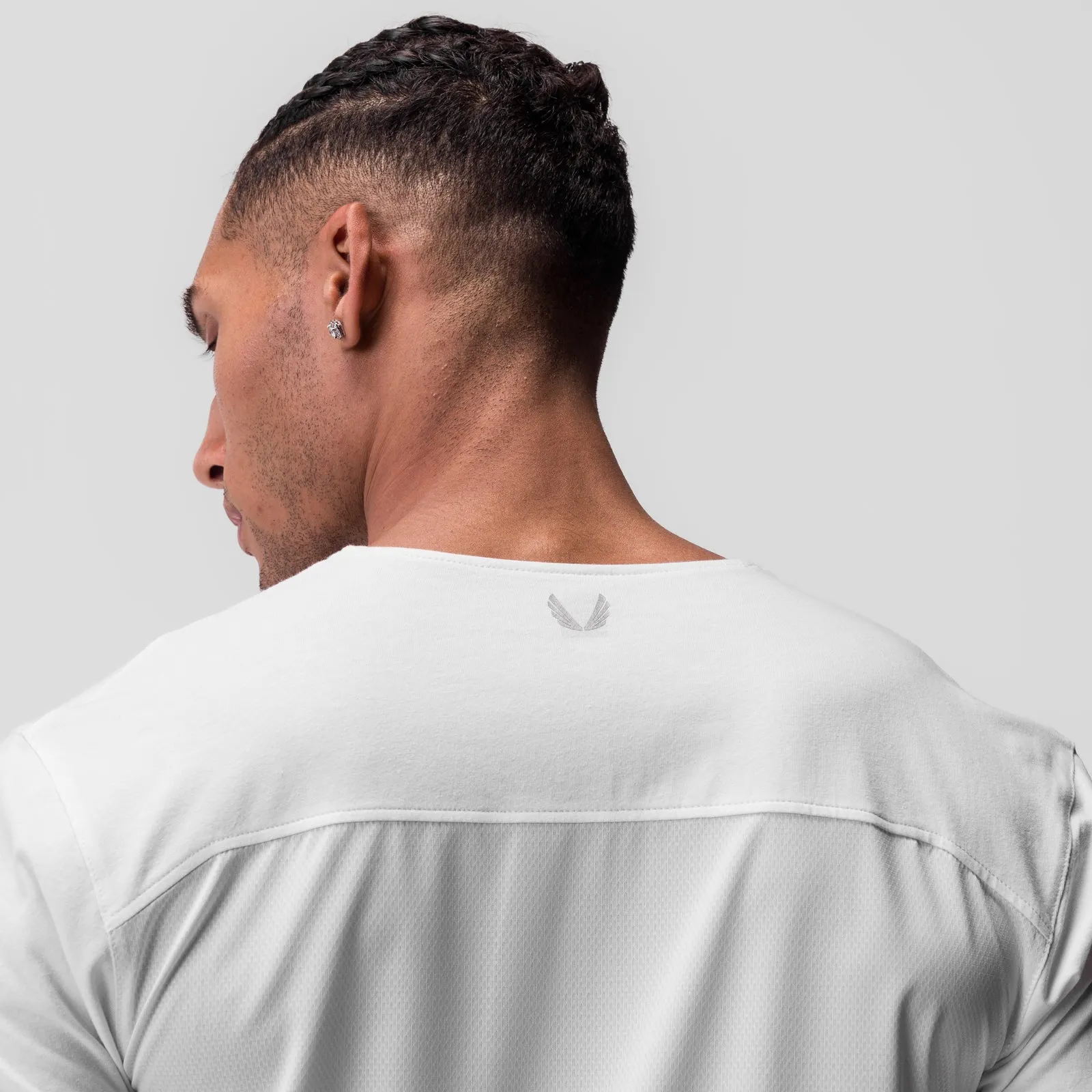 0846. CottonPlus? Standard Mesh Back Tee - White Light and Fresh