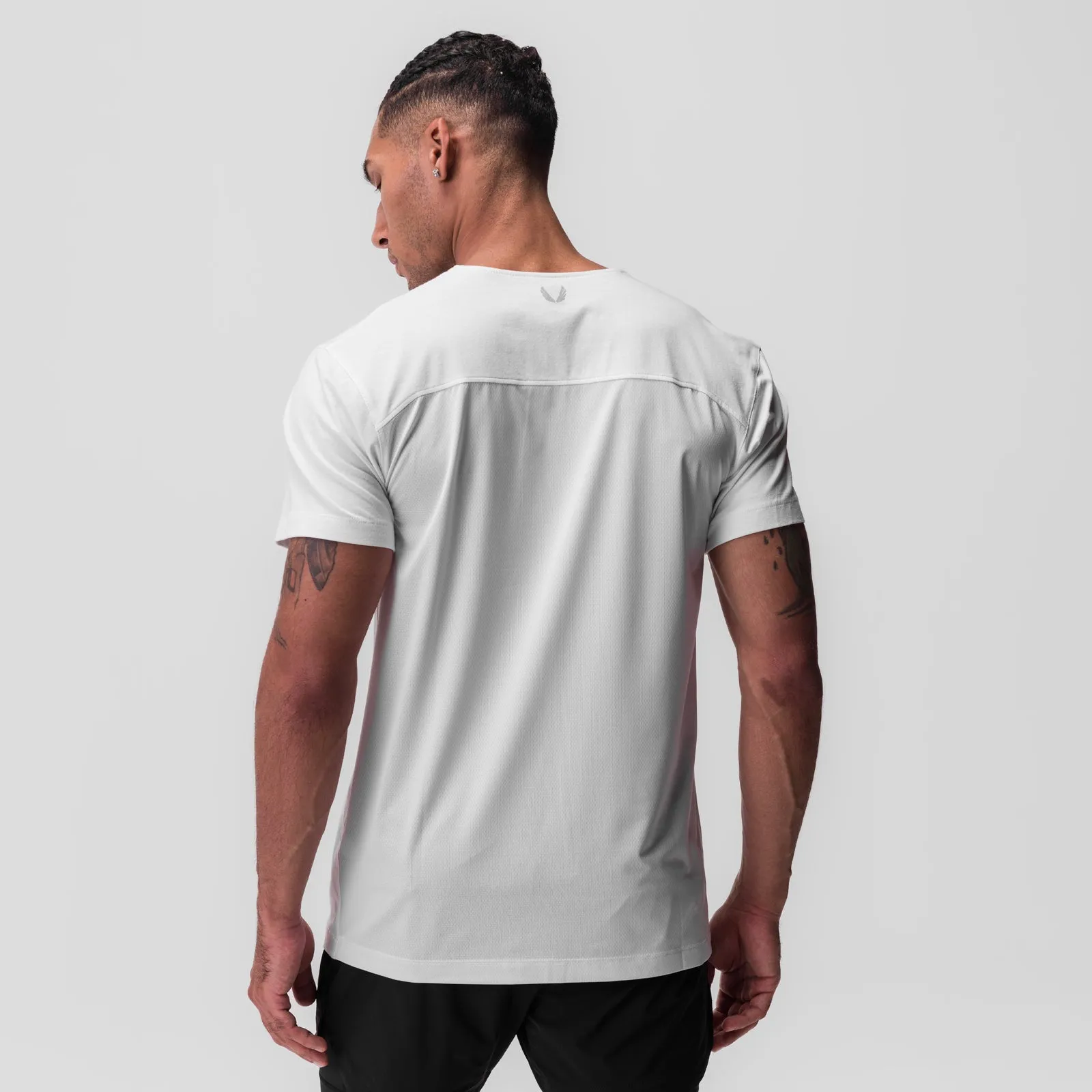 0846. CottonPlus? Standard Mesh Back Tee - White Non-toxic