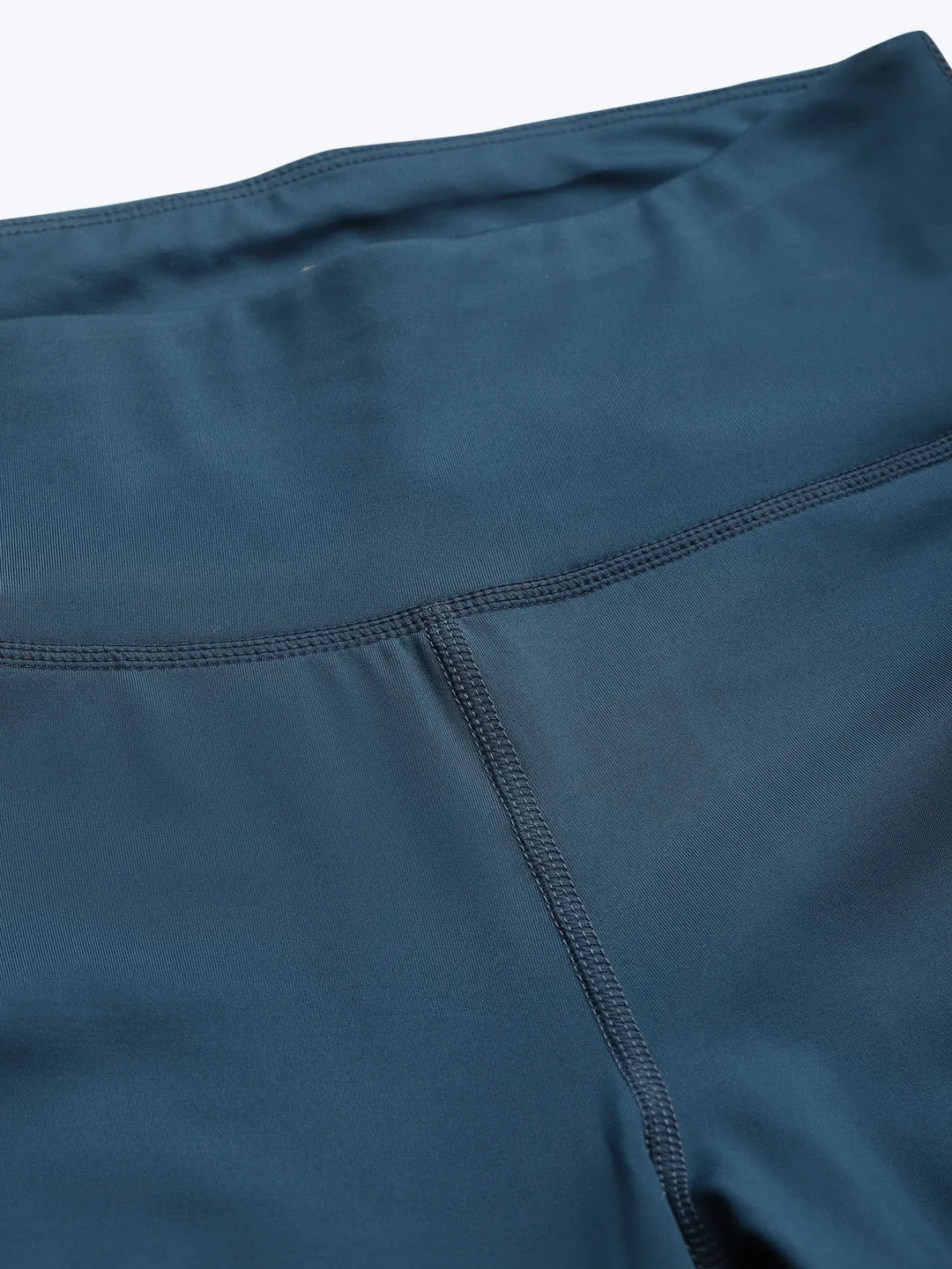 Alcis Women Blue Solid Tights Seamless Design Fitness Training