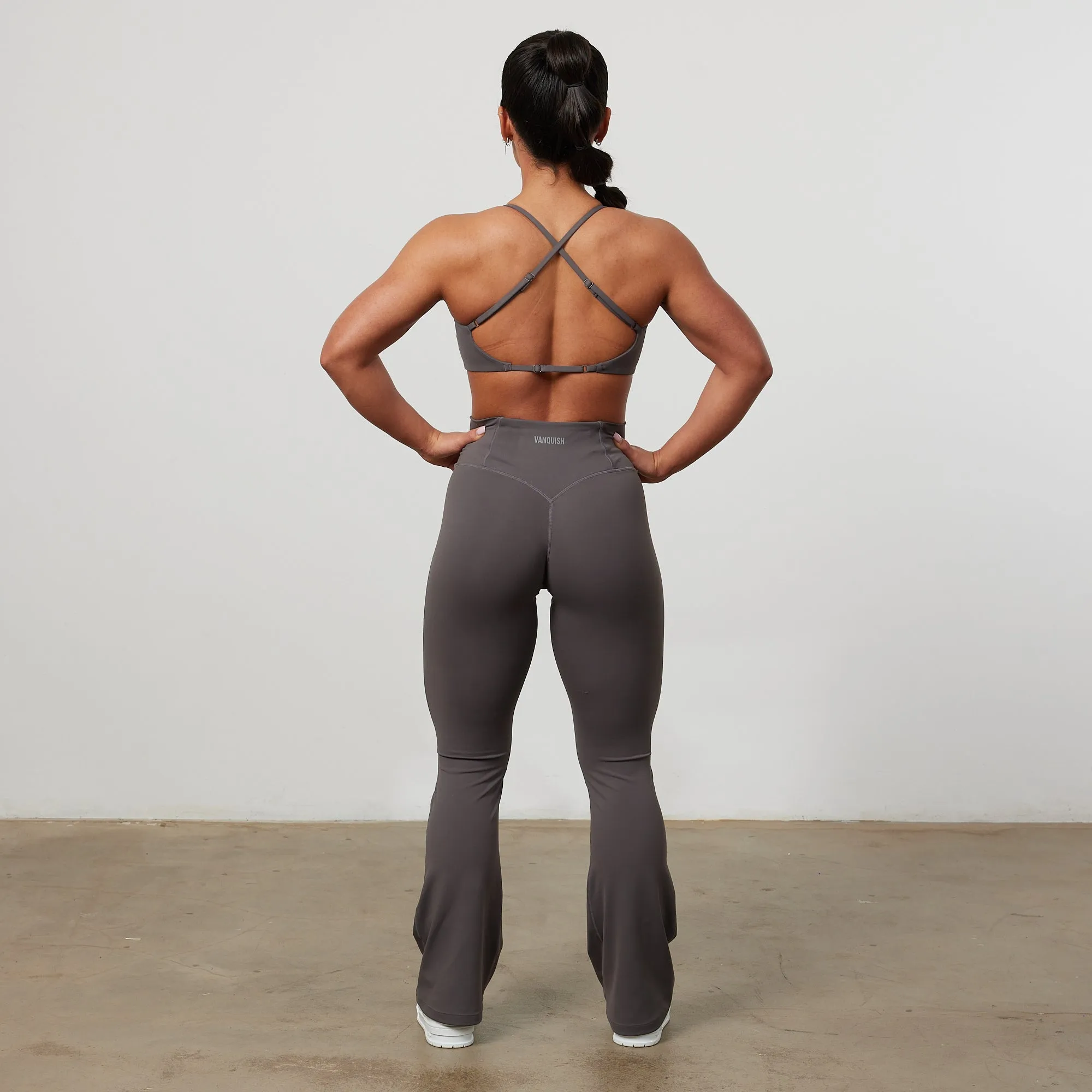 Vanquish Enhance Graphite Grey Backless Bra Zipped Fully Encapsulated Cups