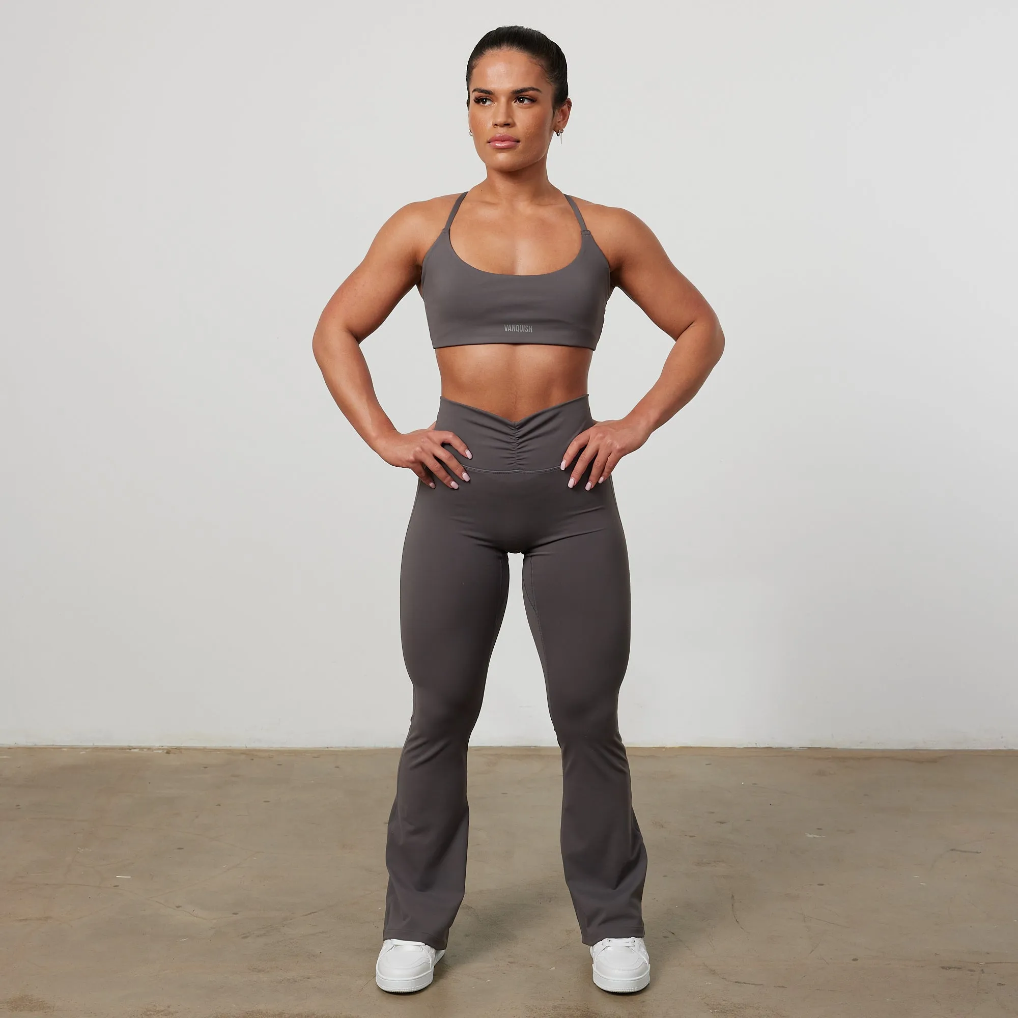 Vanquish Enhance Graphite Grey Backless Bra Body-Hugging Fit