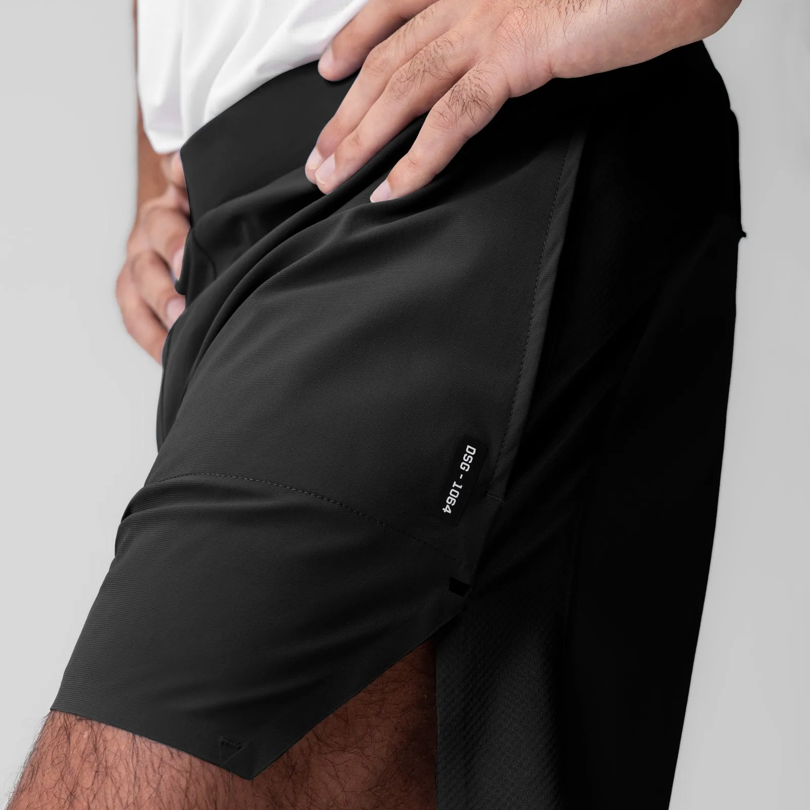 1064. Tetra-Lite? 6" Bonded Training Short - Black Classic Appeal Versatile Styling