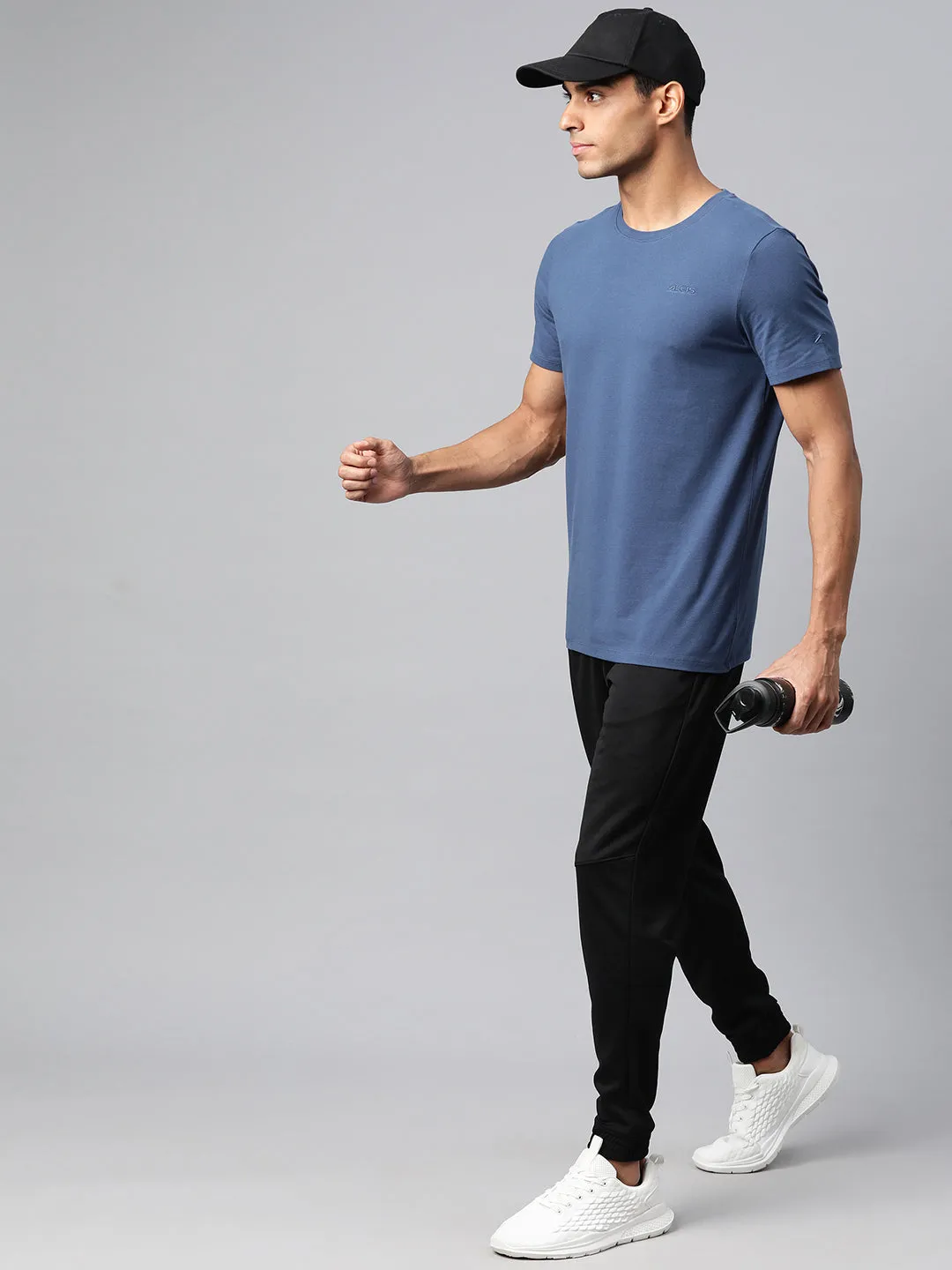 FadeResistant Dye Alcis Men Solid Stretchex Slim Fit T-shirt