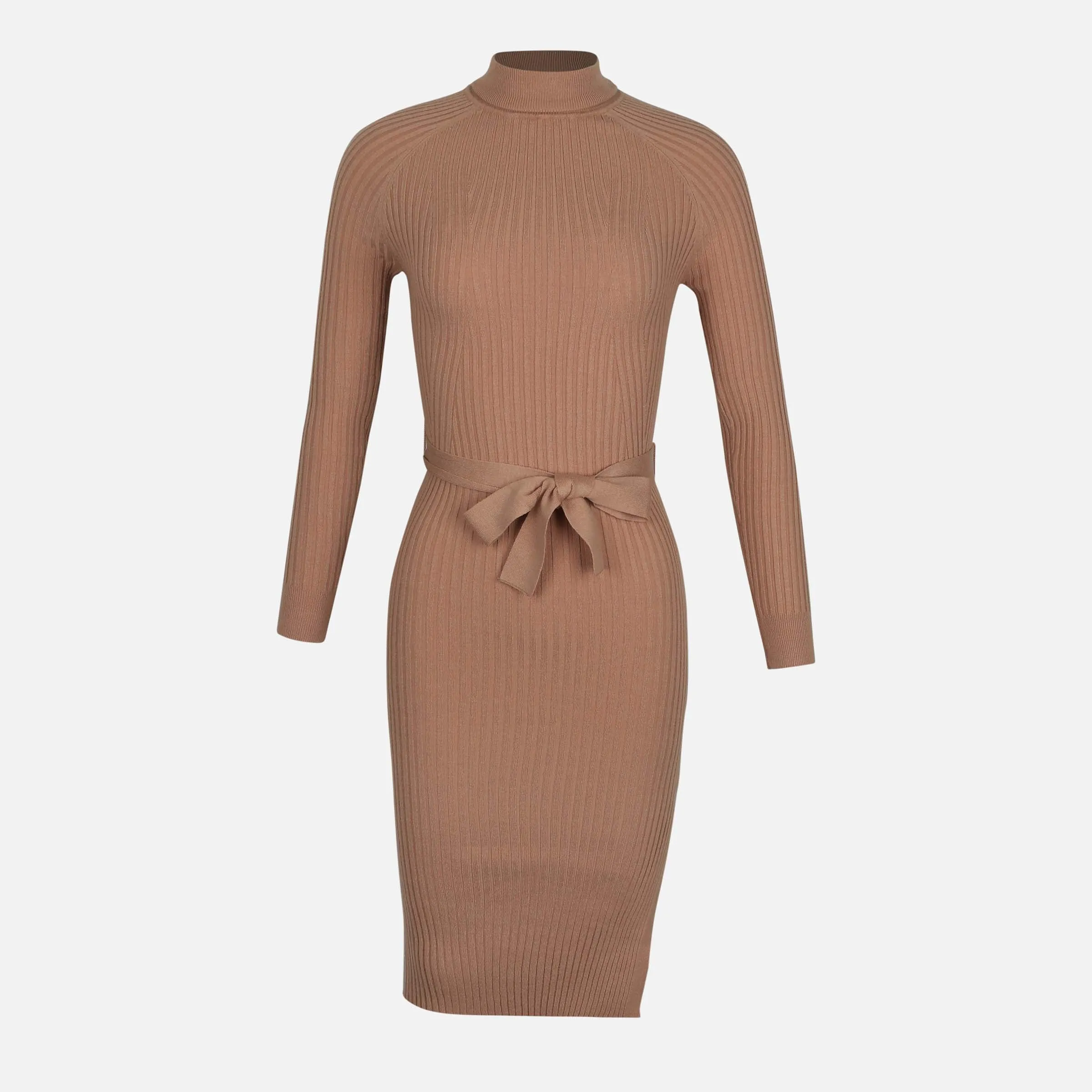 LADIES KNIT DRESS ROLL NECK Story Glow ComfortStretch