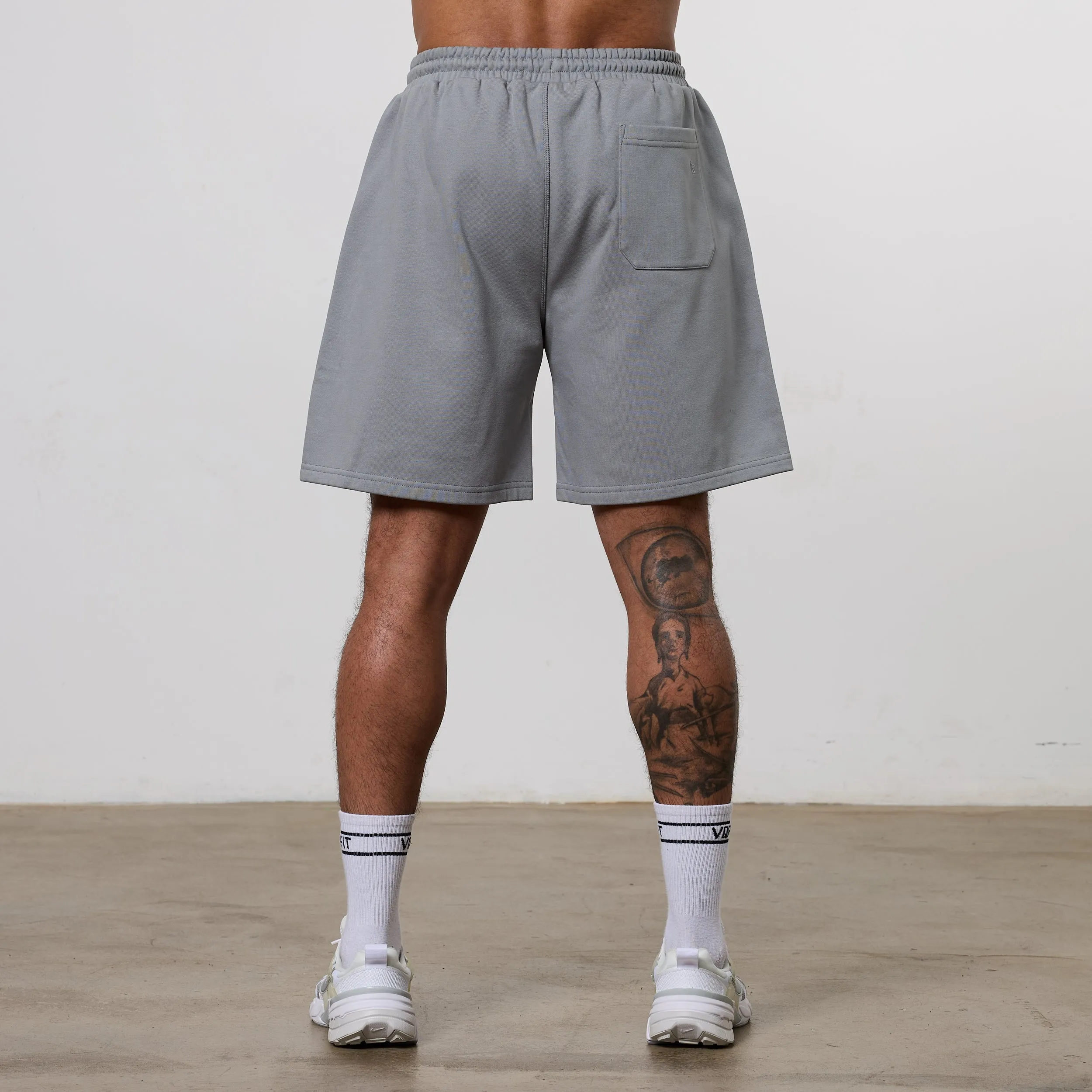 Warm Vibe Vanquish Essential Steel Grey Oversized Heavyweight Shorts