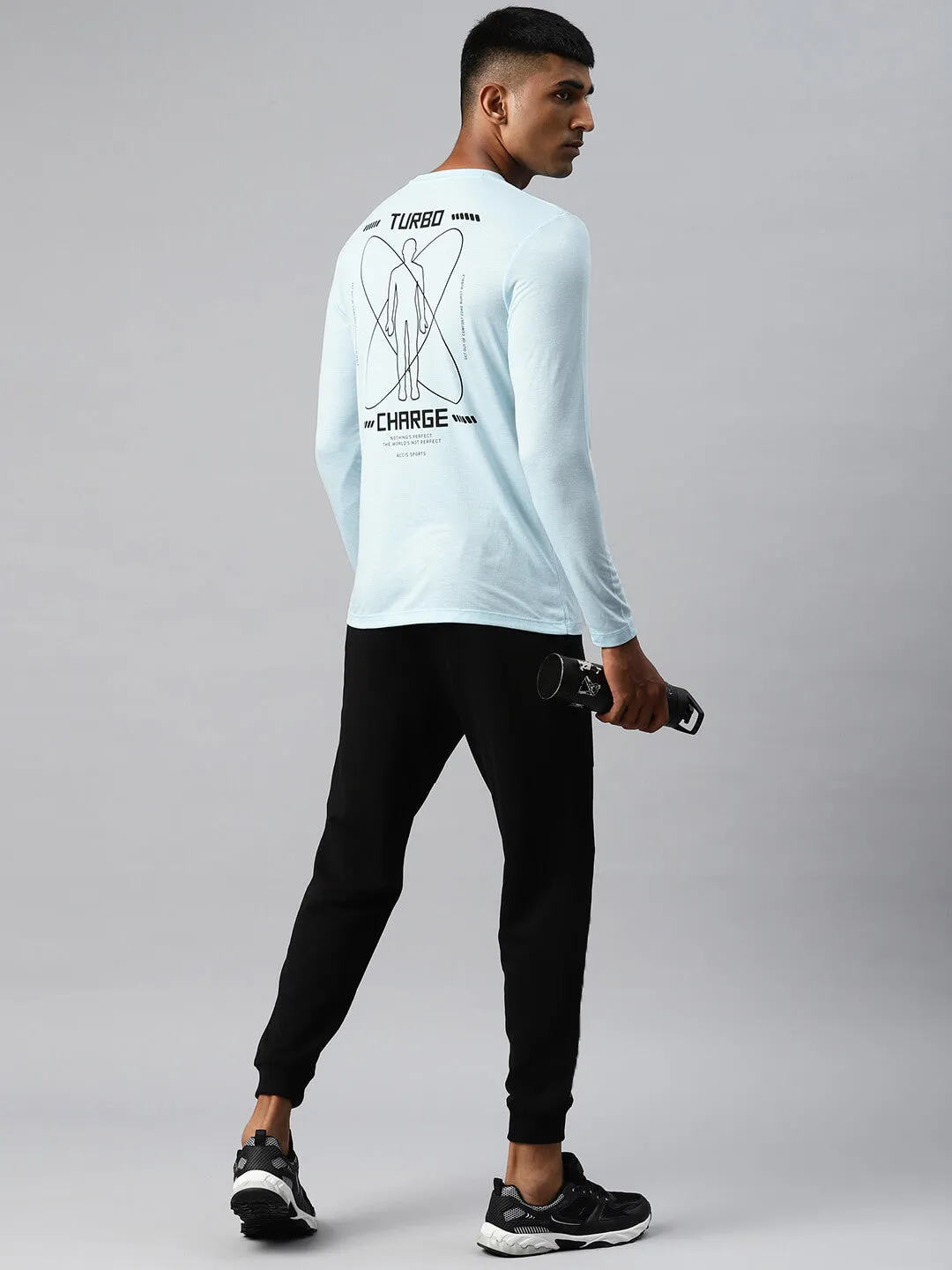 Alcis Typography Printed Athelisure T-shirt Mom Soft
