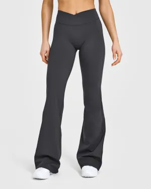 Power Vibe FadeResistantDye Organic Blend Unified Wrap Flared Bottoms | Coal