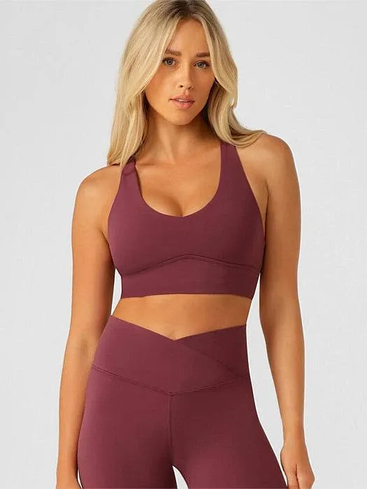 checked shorts Off Duty Longline Sports Bra