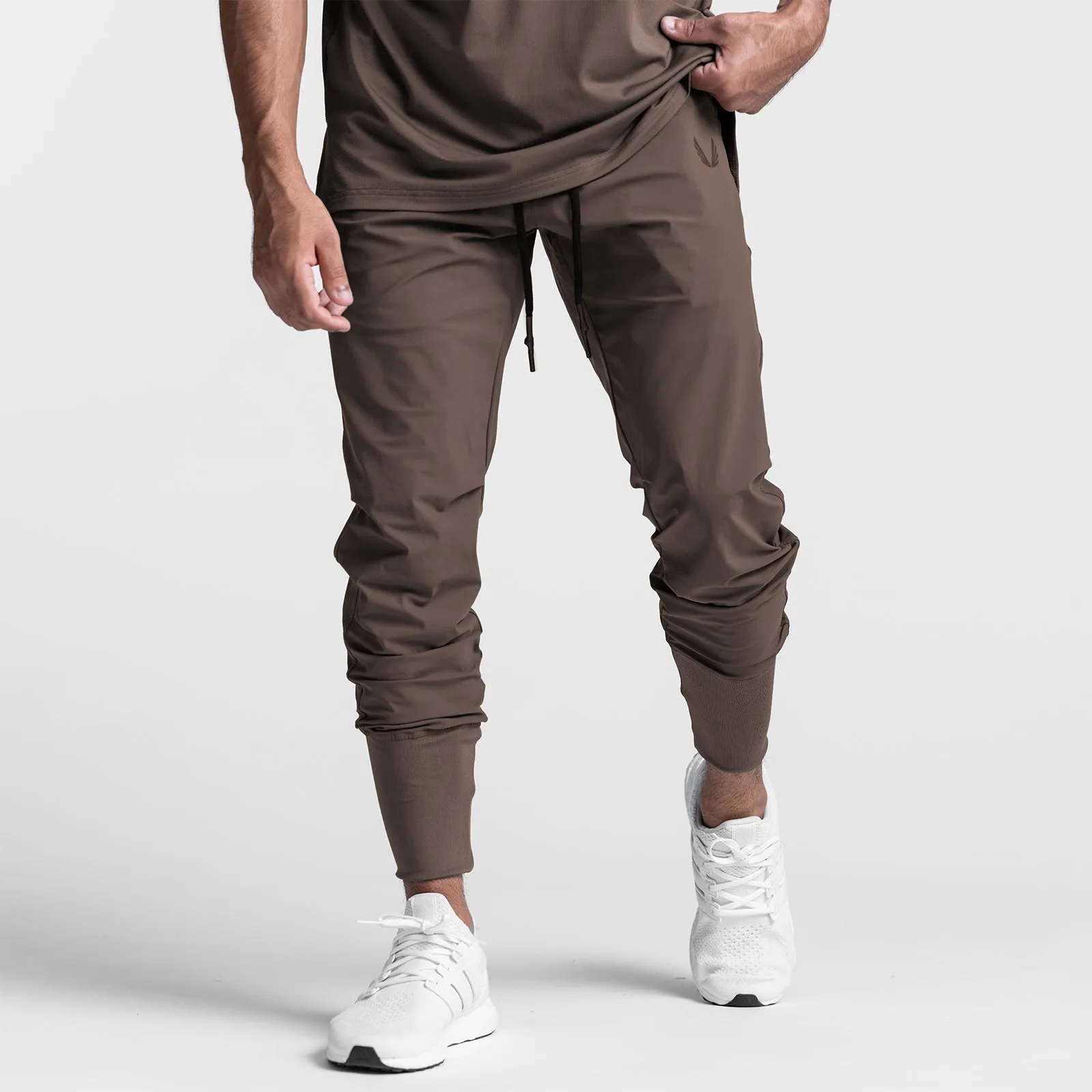 FlexibleStretchWeave Cozy Design 0826. Tetra-Lite? High Rib Jogger - Deep Taupe