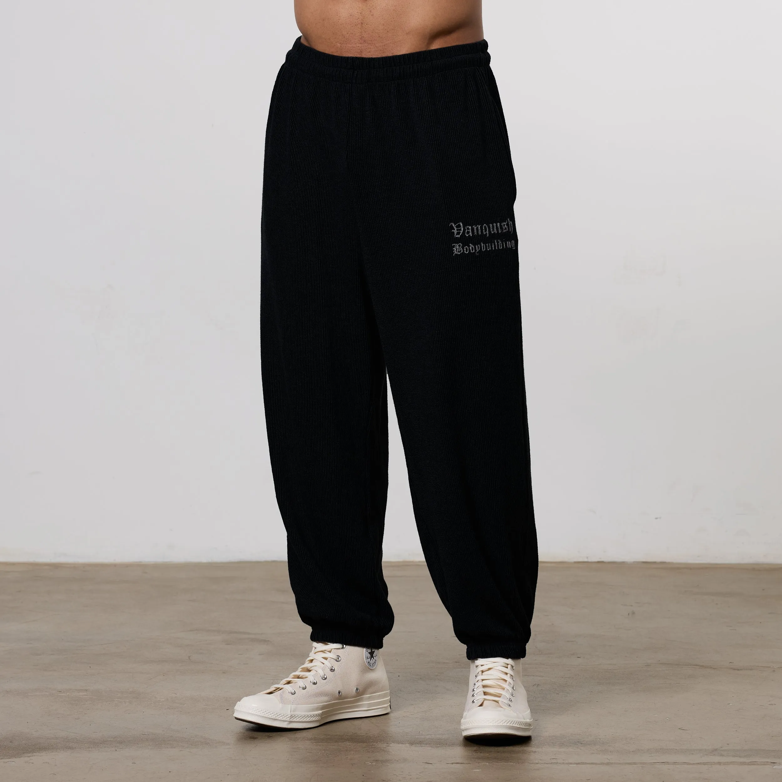 Multi Purpose Daily Motion Vanquish Black Bodybuilding Baggy Pants