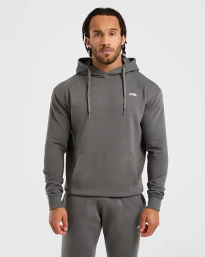 checkered pattern Essential Lightweight Hoodie - Charcoal