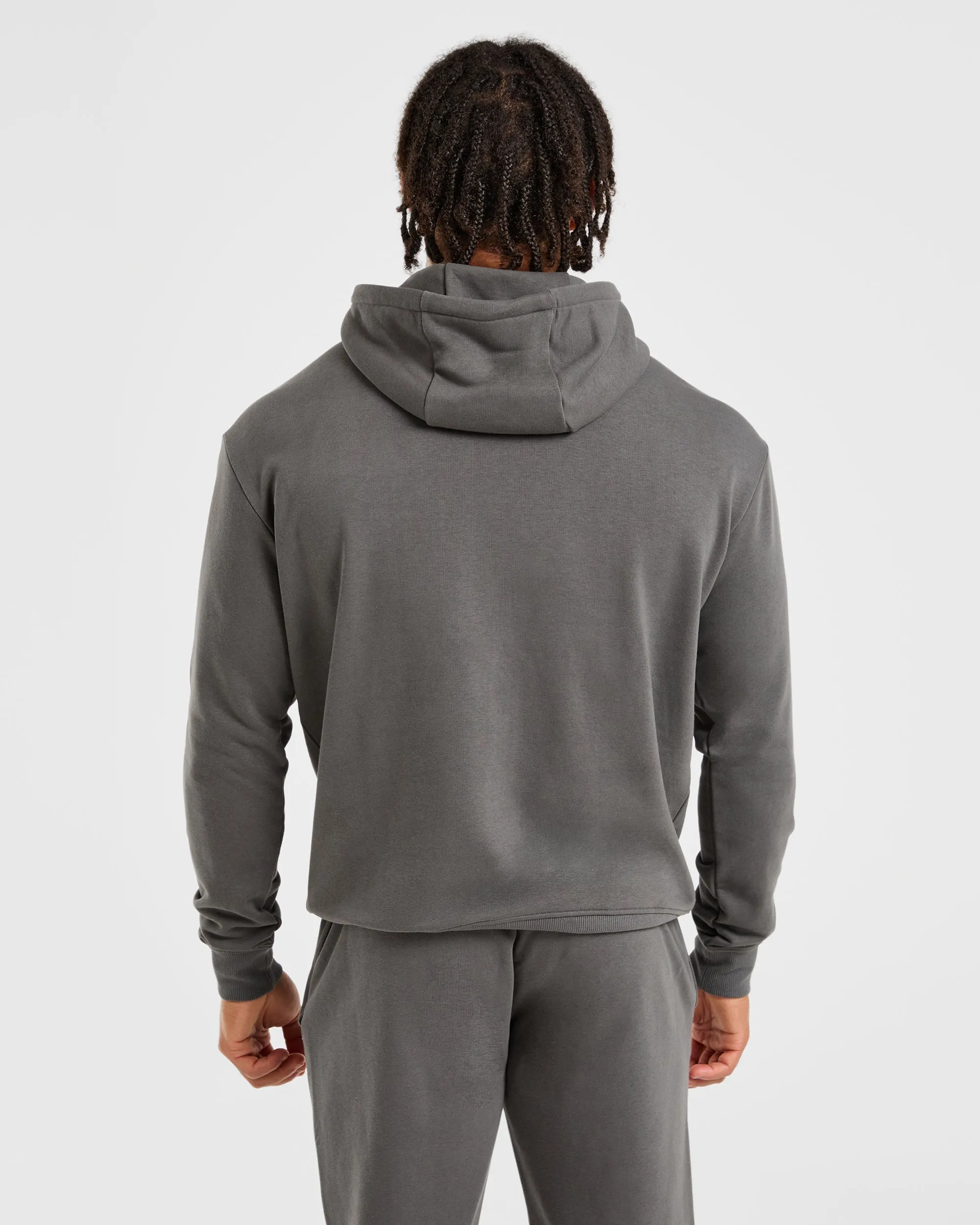 Essential Lightweight Hoodie - Charcoal Loose Fit Street Edge