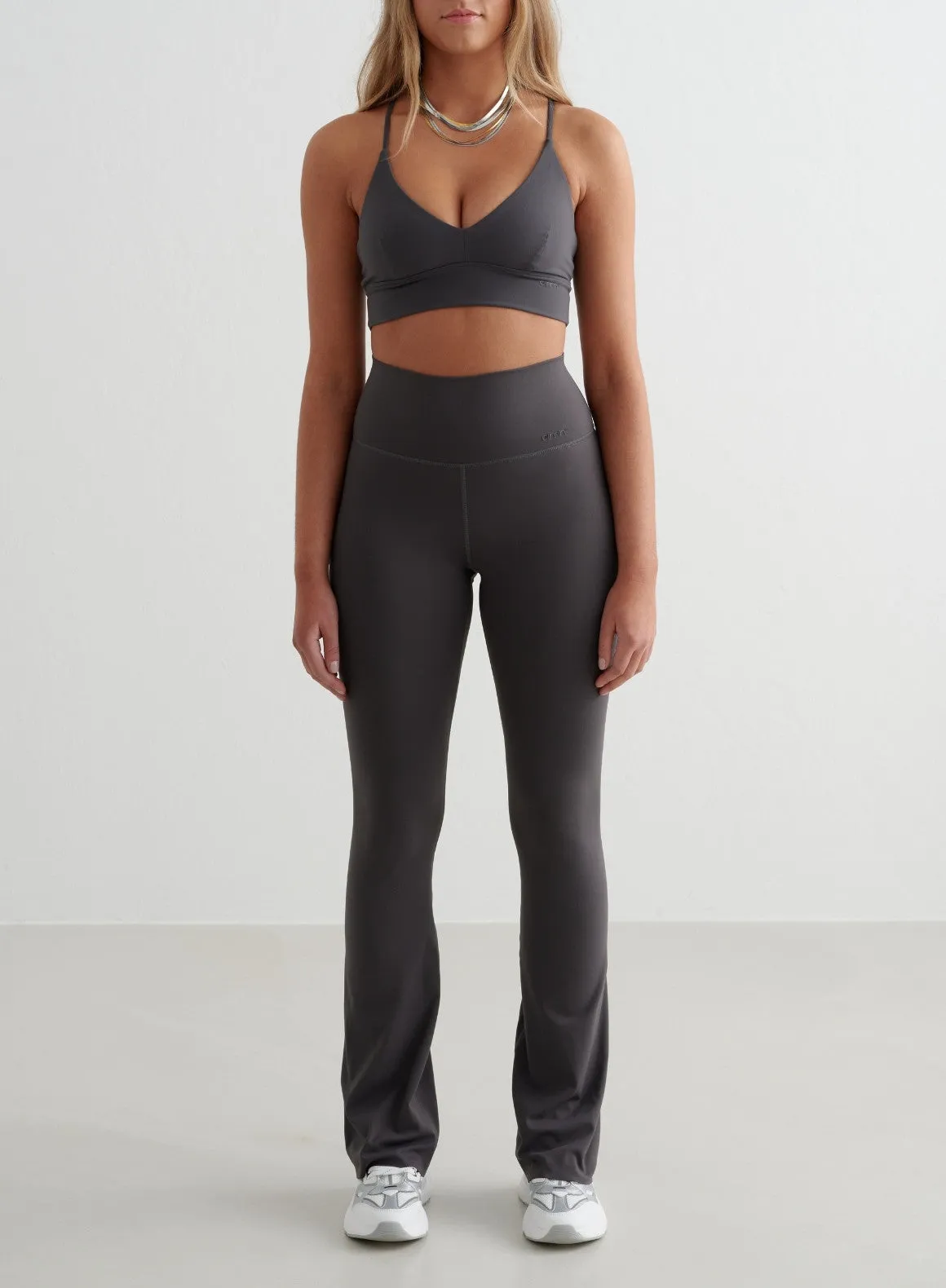 Dynamic Fit Cycling Trip Minimalist Style Shadow Grey Sense Flare Tights