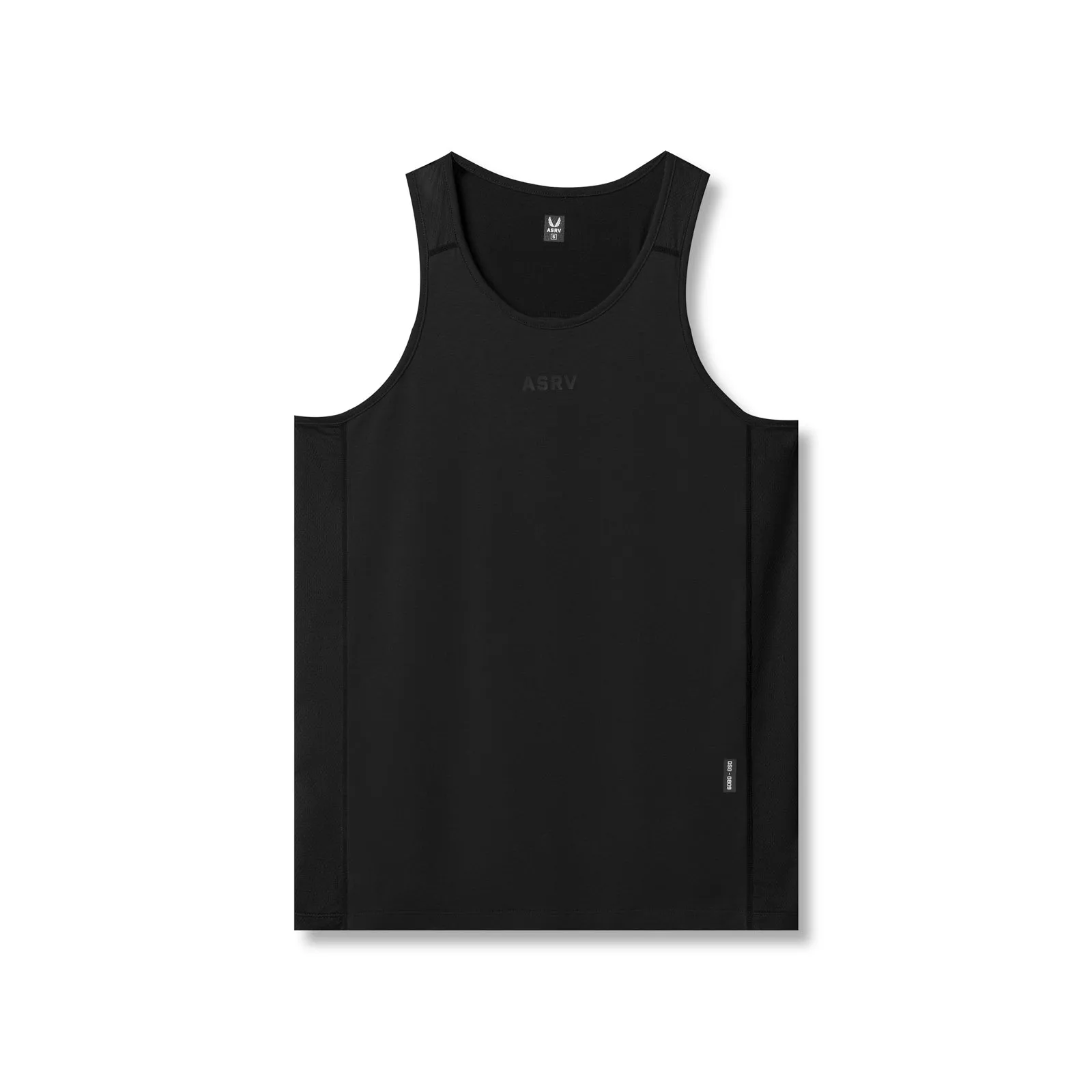 0809. Supima? Mesh Panel Training Singlet?- Black Interchangeable Premium