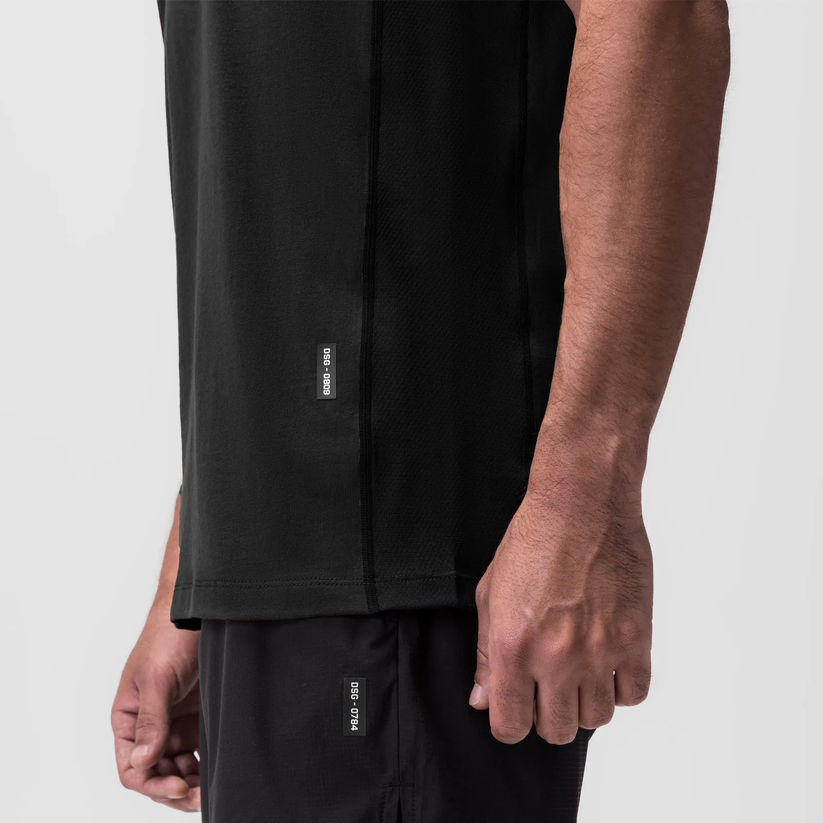 Enhanced Ventilation Easy - to - understand 0809. Supima? Mesh Panel Training Singlet?- Black