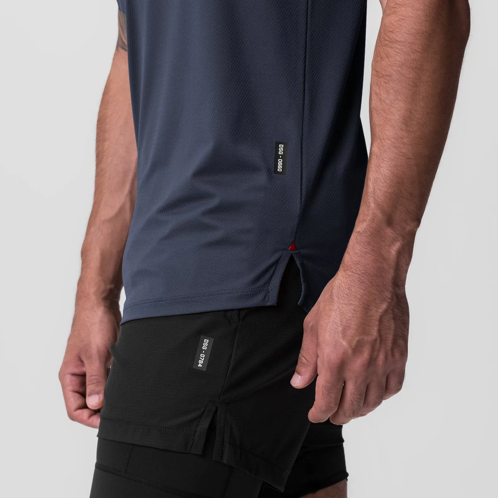 0660. AeroSilver? Established Tee - Navy "ASRV" Oversized Fit