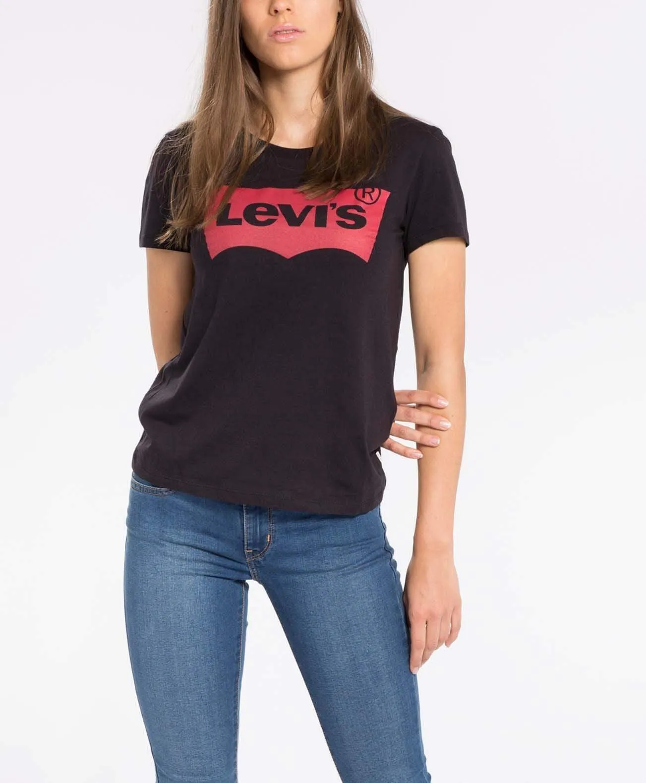 Anti Odor Fabric Treatment Stretch Unisex Wear Classic Wear Levi's? Womens Perfect Tee - Mineral Black