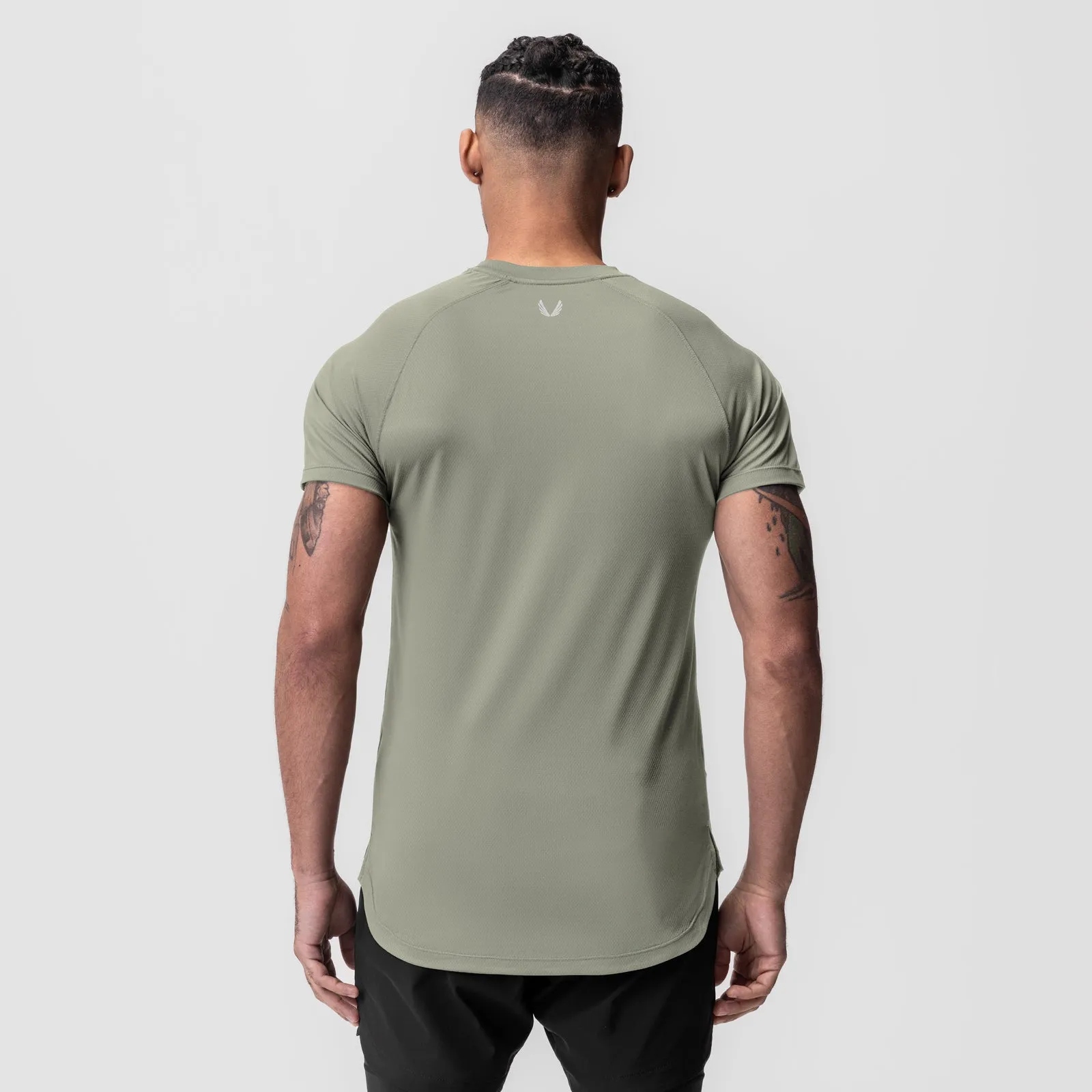 Camping attire 0660. AeroSilver? Established Tee - Sage