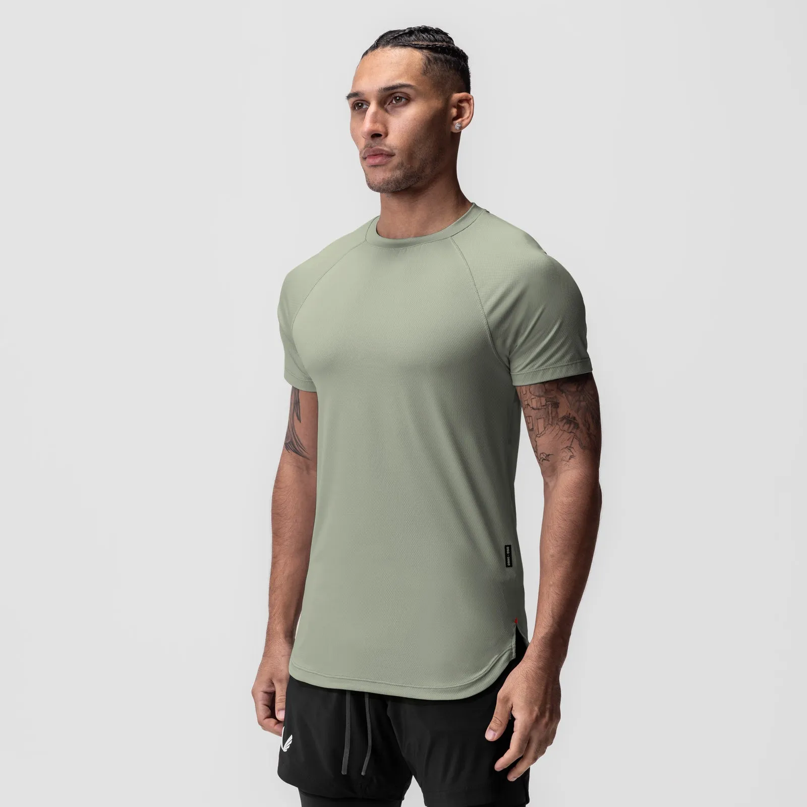 0660. AeroSilver? Established Tee - Sage Quick Dry Fabric