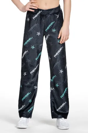 Easy Care Moisture Wicking Fabric Plush Lounge Pant in Aqua Rebel Level