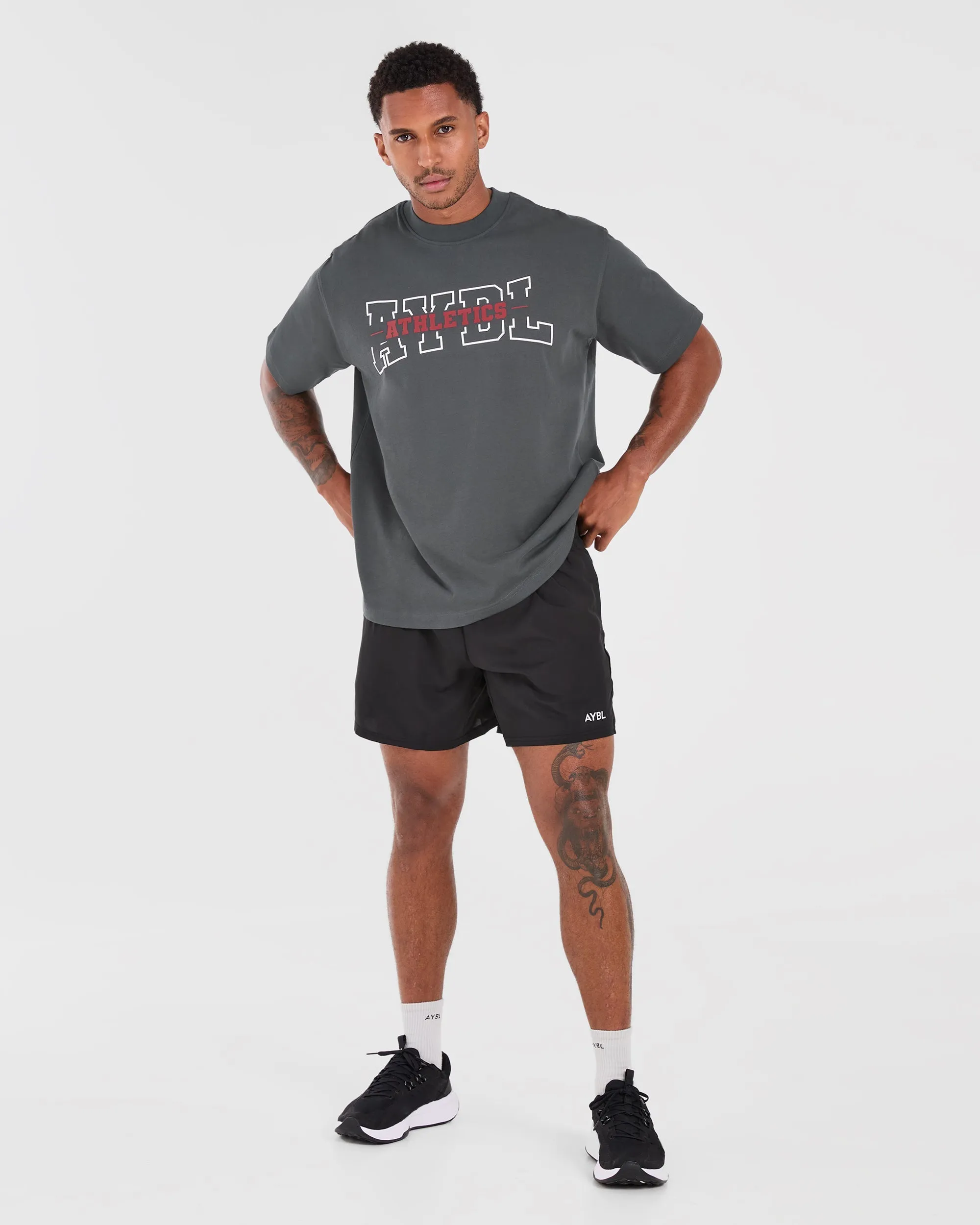 Outdoor Trend Athletics Oversized T Shirt - Charcoal