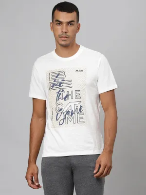 Legend Glow ALCIS Men Printed White Tee T-Shirt