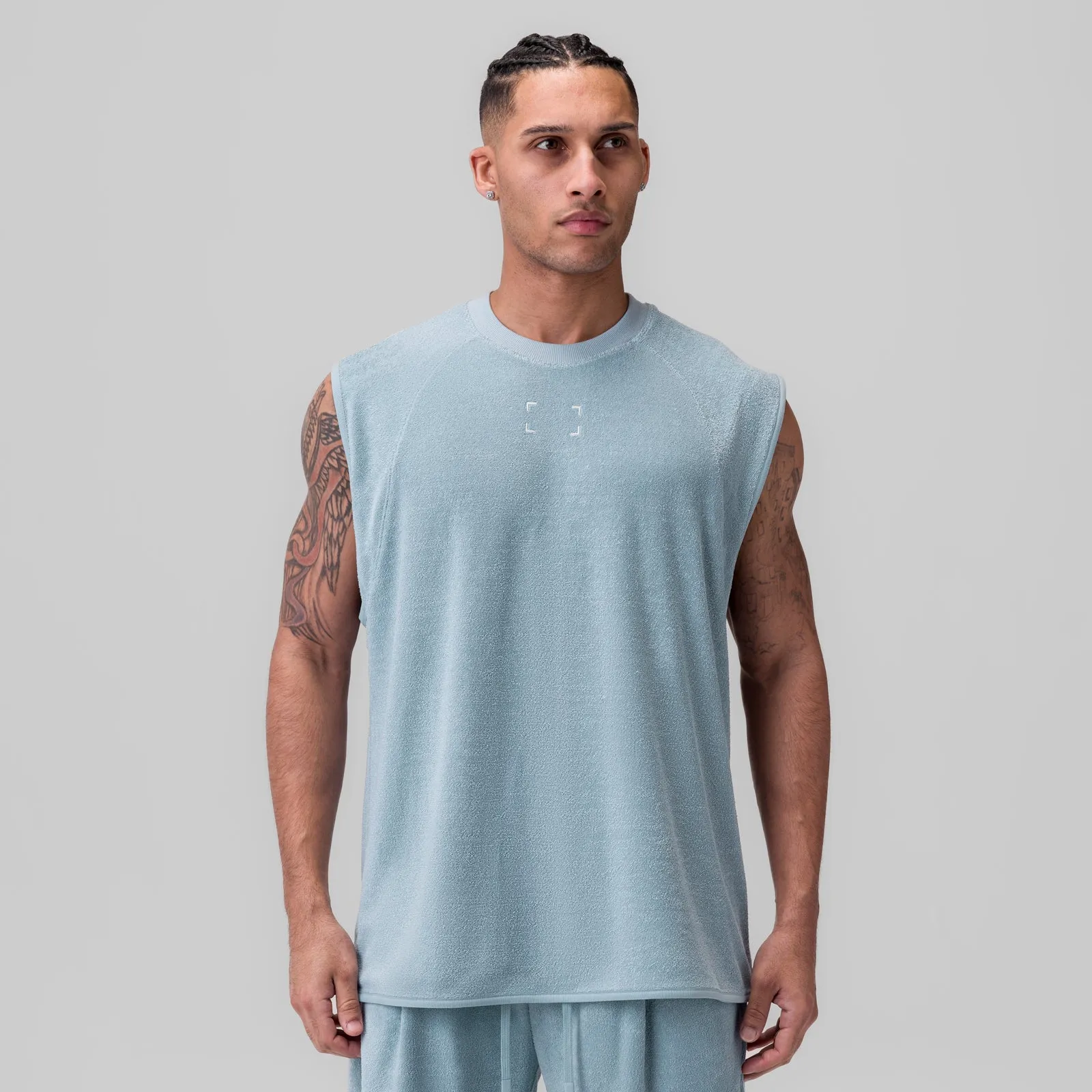1092. Towel Terry Cutoff - Light Sky Adaptive Torso Compression