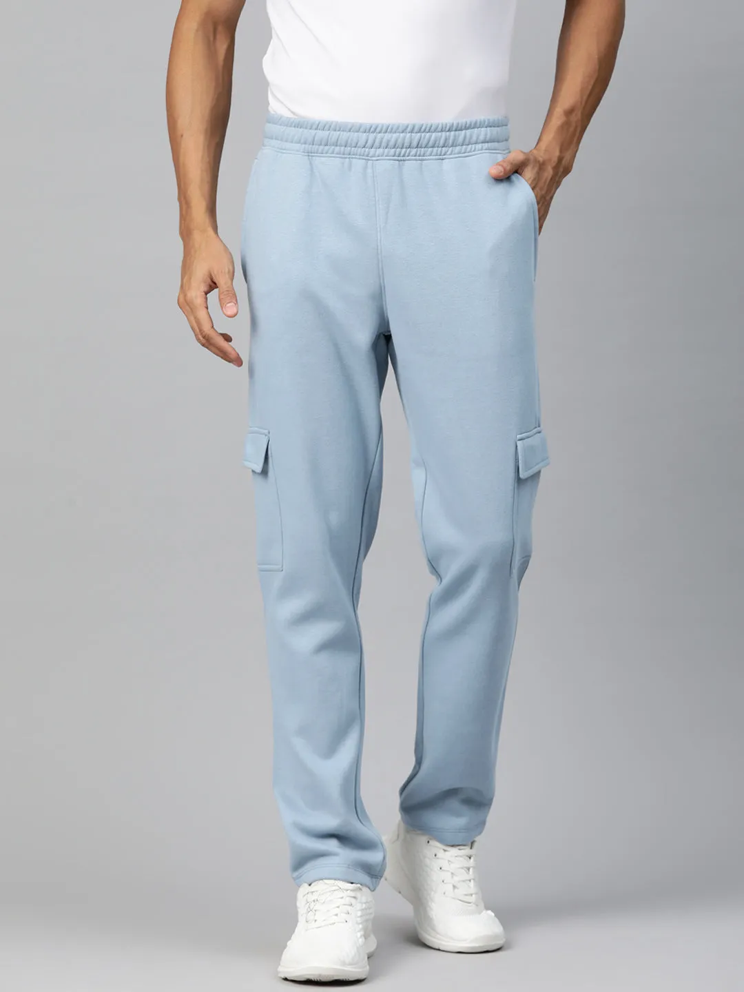 Alcis Men Solid Cargo Track Pants Anti Friction Lining