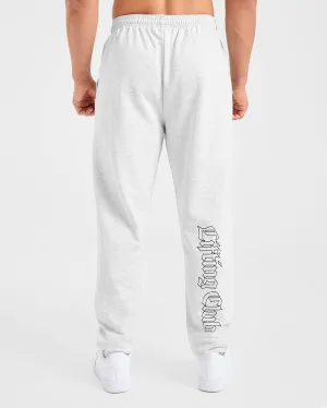Urban appeal Layered Wear Lifting Club Gothic Oversized Joggers - Grey Marl
