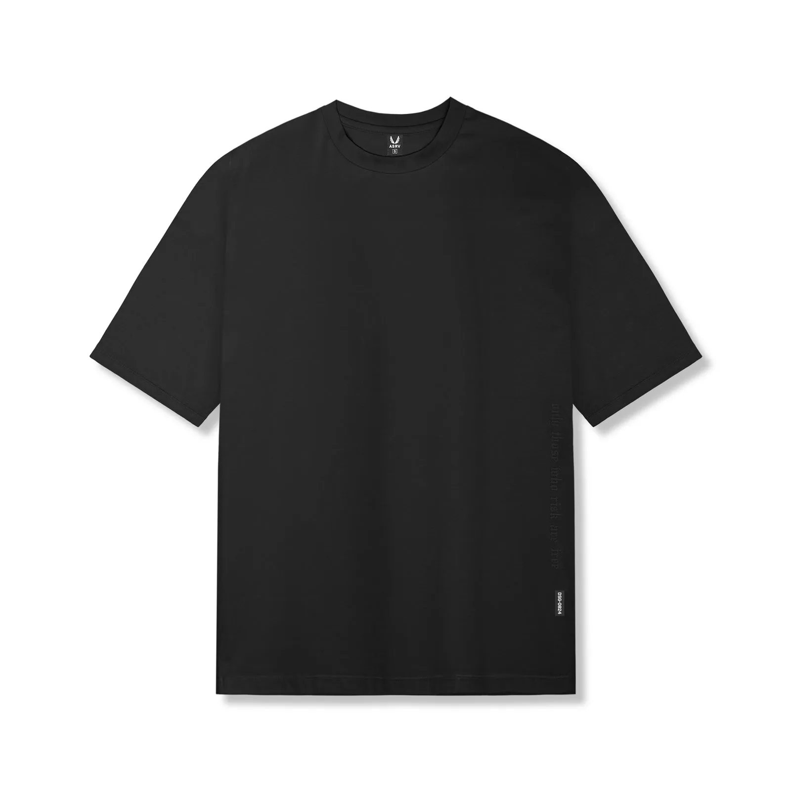0824. Supima? Oversized Tee - Black SustainableManufacturing Casual Comfort